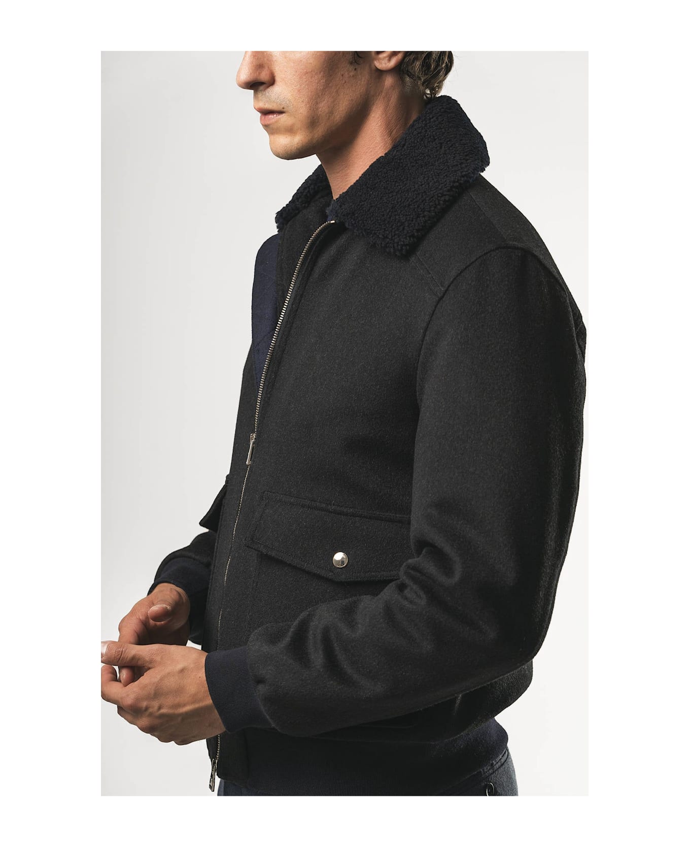 Larusmiani Aviator Jacket Transatlantic Jacket - MidnightBlue