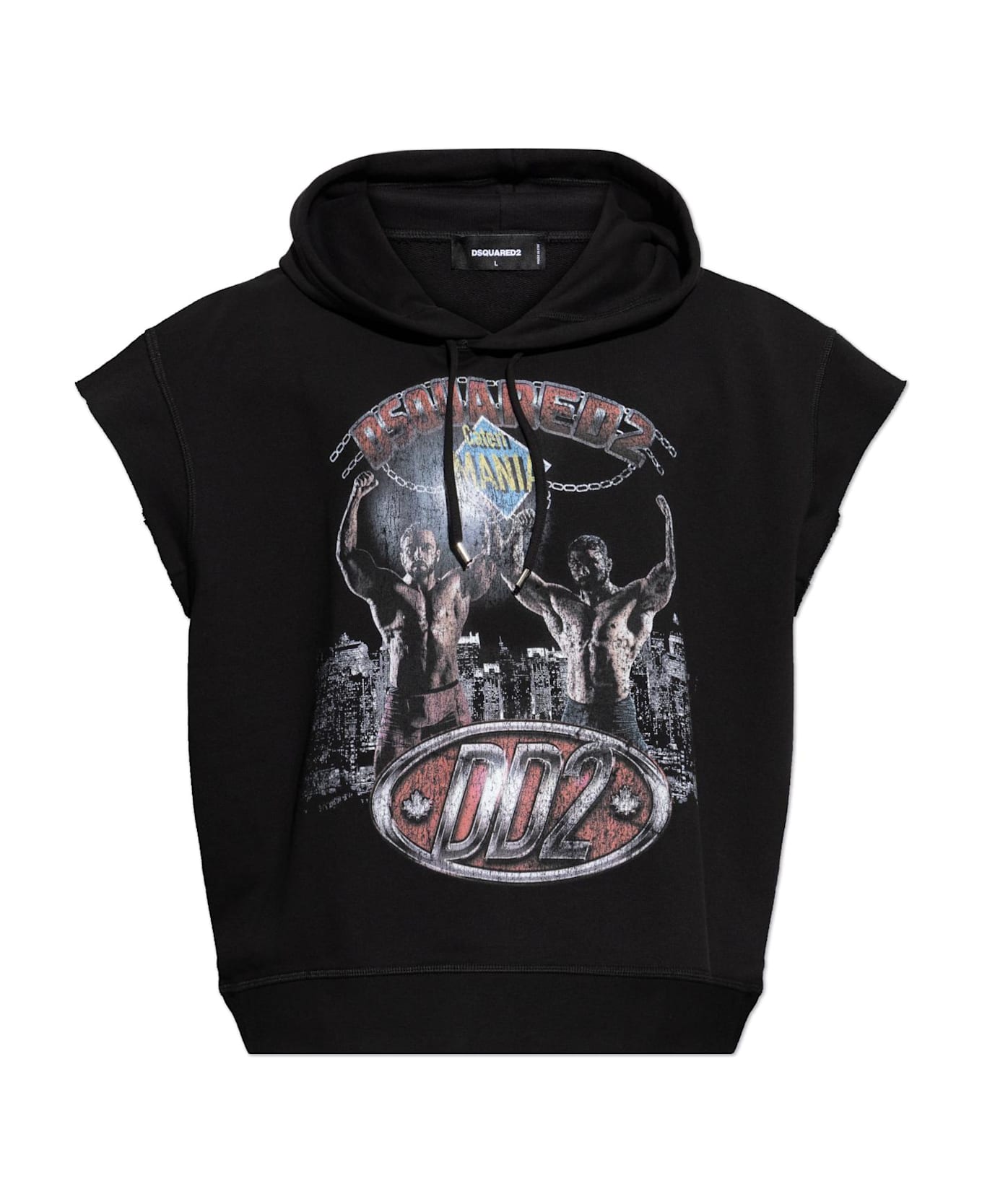Dsquared2 Sleeveless Sweatshirt - BLACK