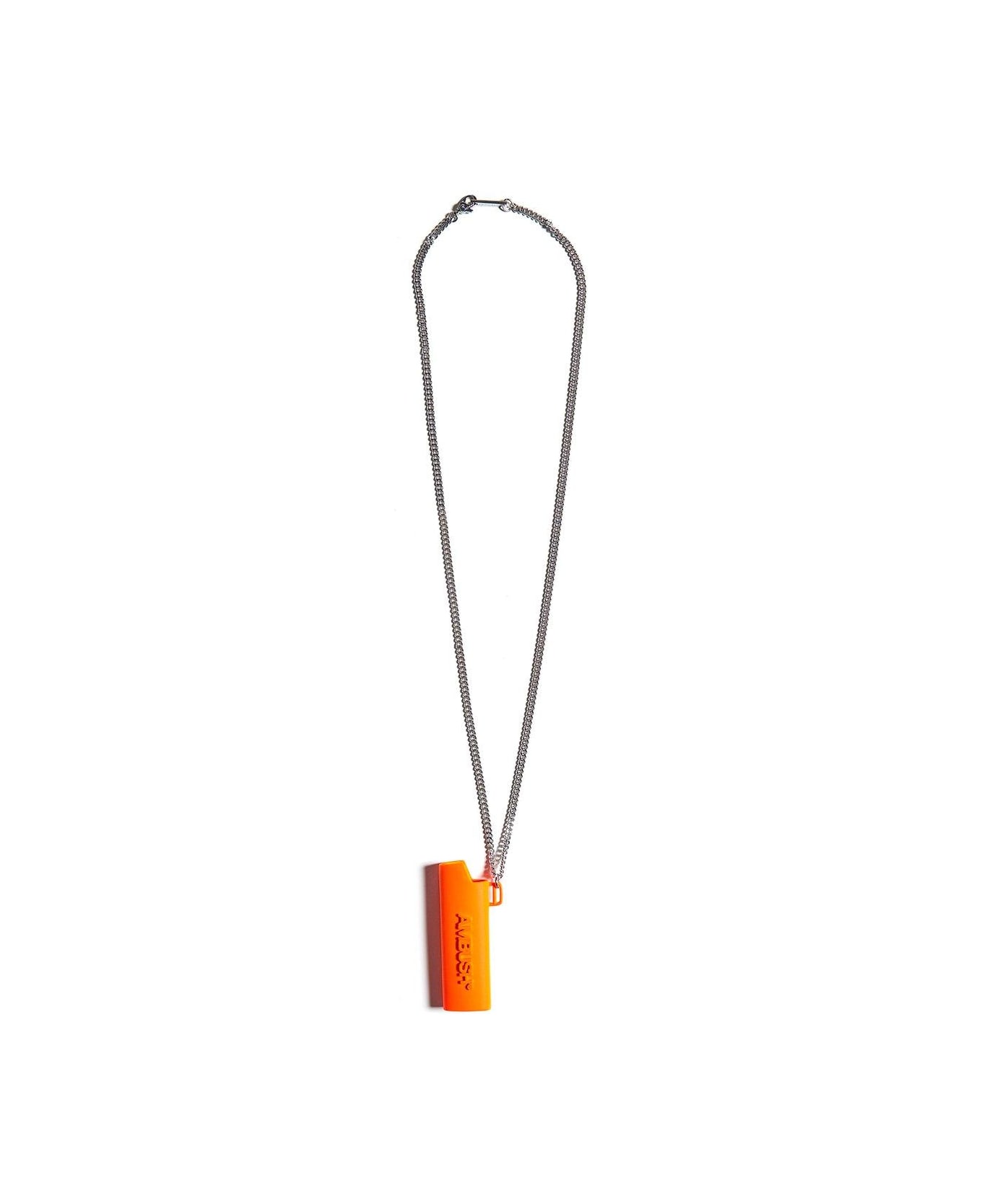 AMBUSH Logo Lighter Case Necklace - Coral