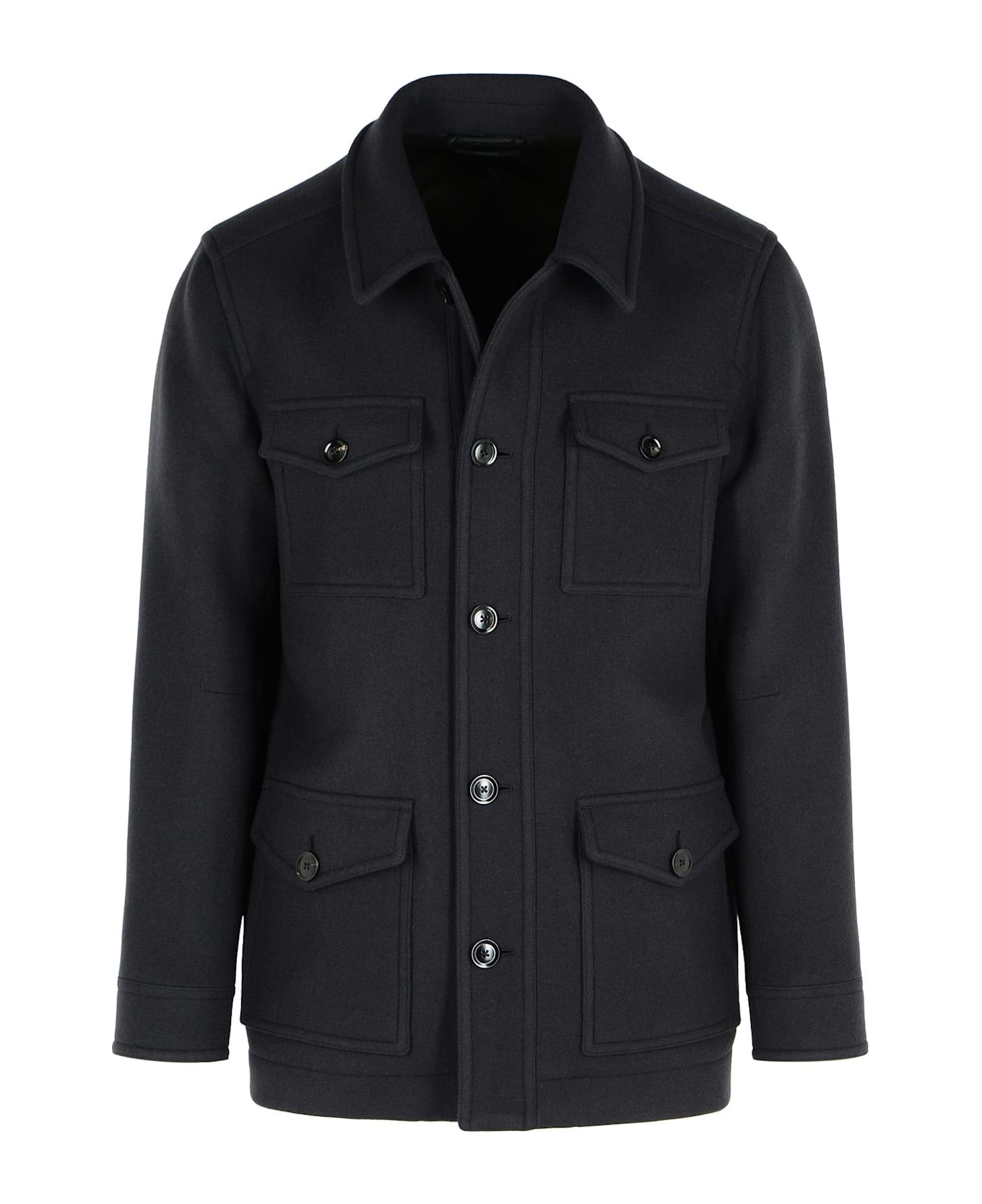 Tom Ford Navy Virgin Wool Jacket - navy