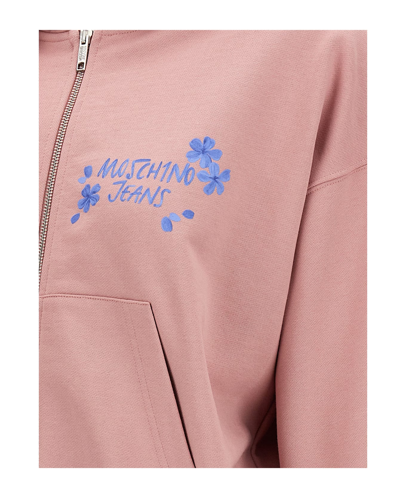 M05CH1N0 Jeans Hoodie - Pink