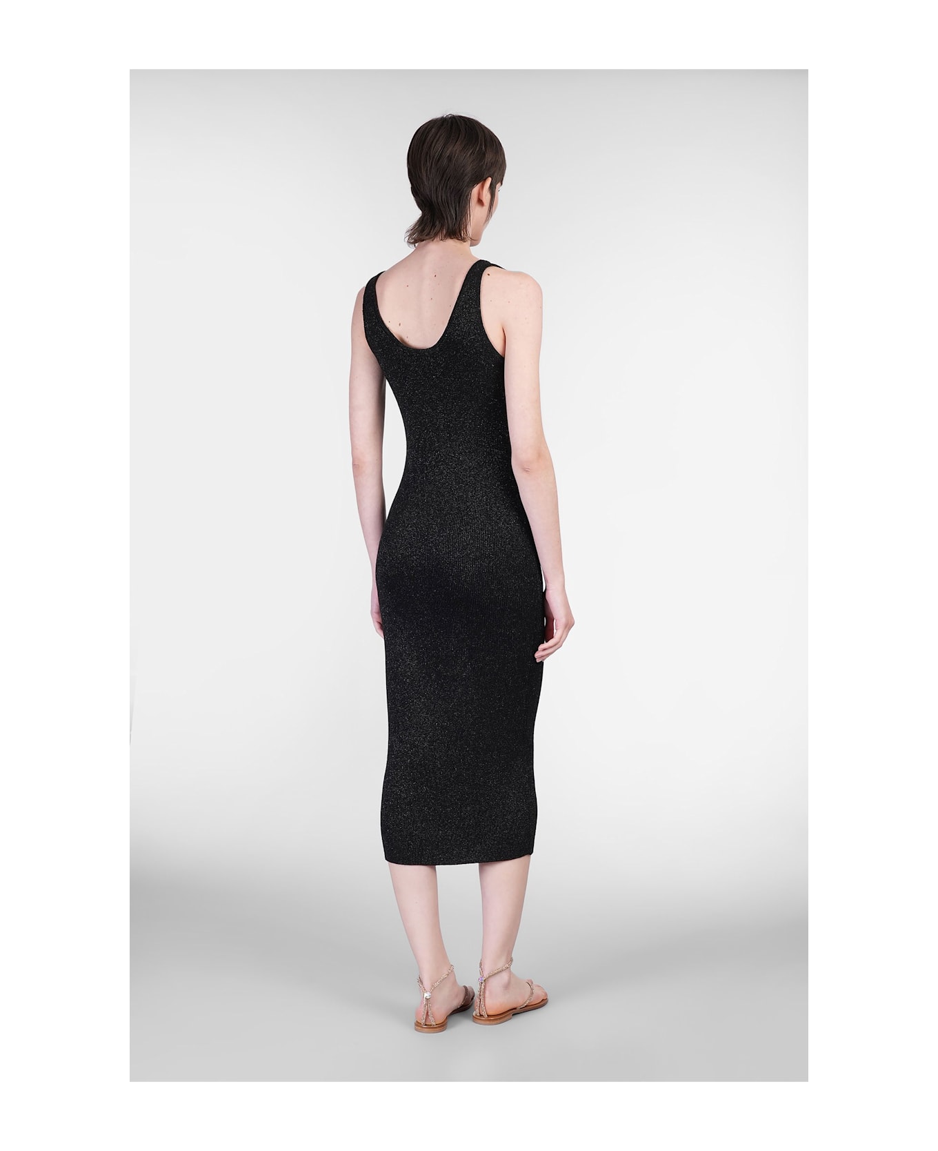 MC2 Saint Barth Ronan Long Dress In Black Viscose - black