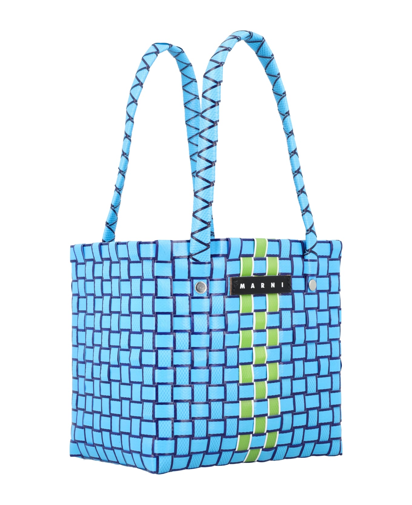 Marni LOGO Box Basket Bag - BLUE