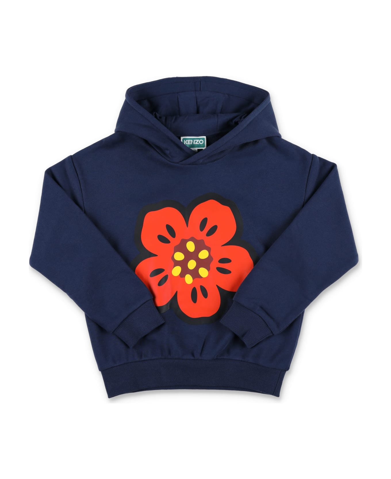 Kenzo Kids Fleece Flower Hoodie - NAVY