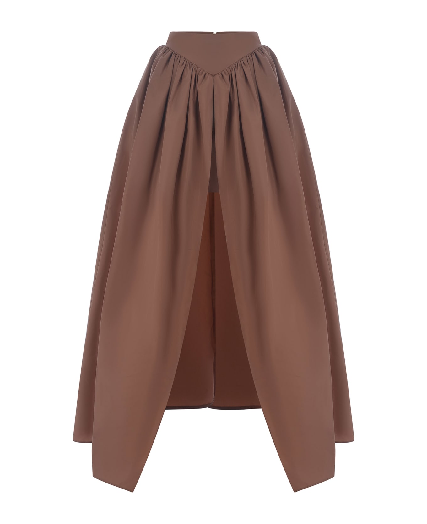 Pinko Long Skirt Made Of Taffeta - Marrone Fard Rosiccio