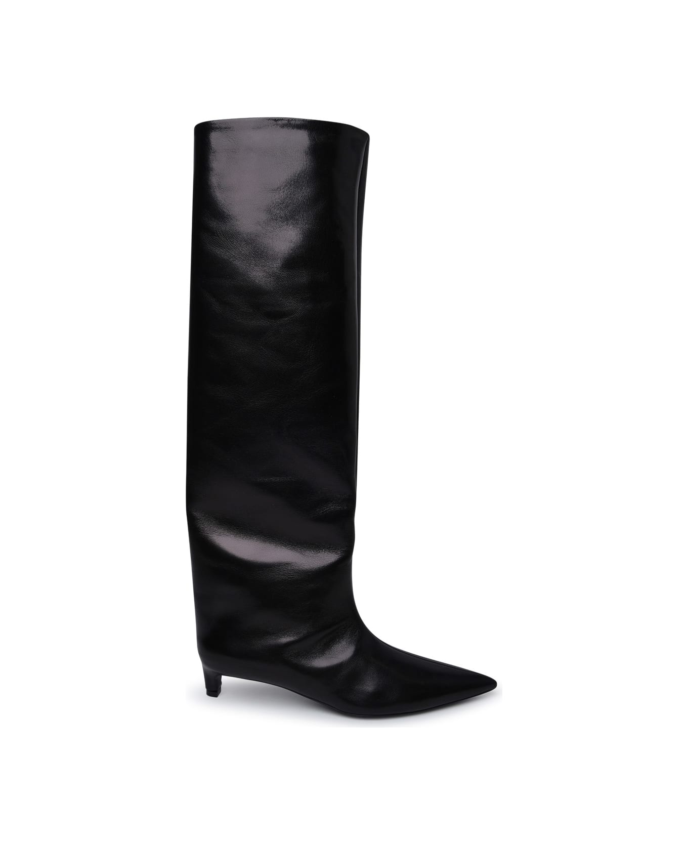 Jil Sander Black Leather Boots - Black