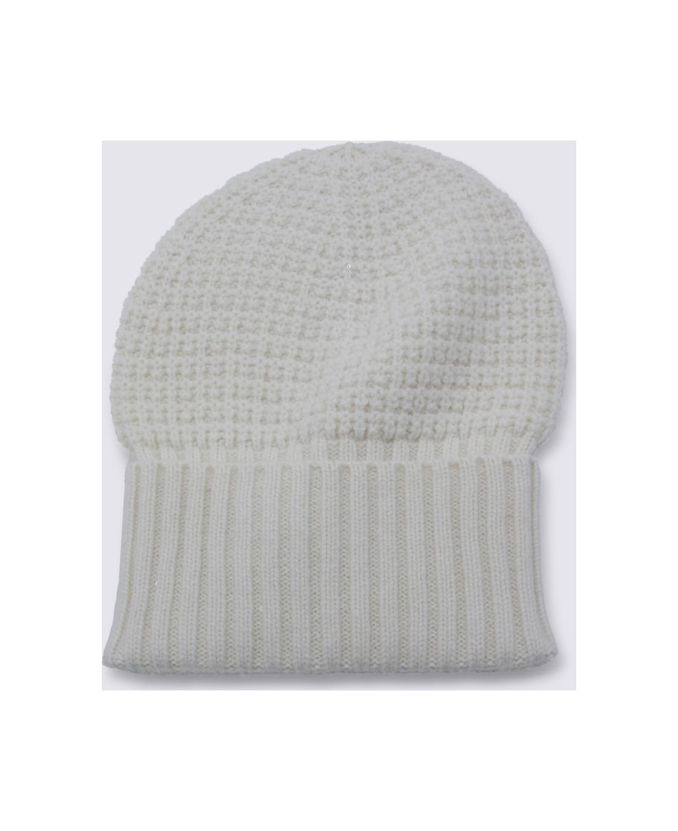 Fabiana Filippi White Wool Beanie - White