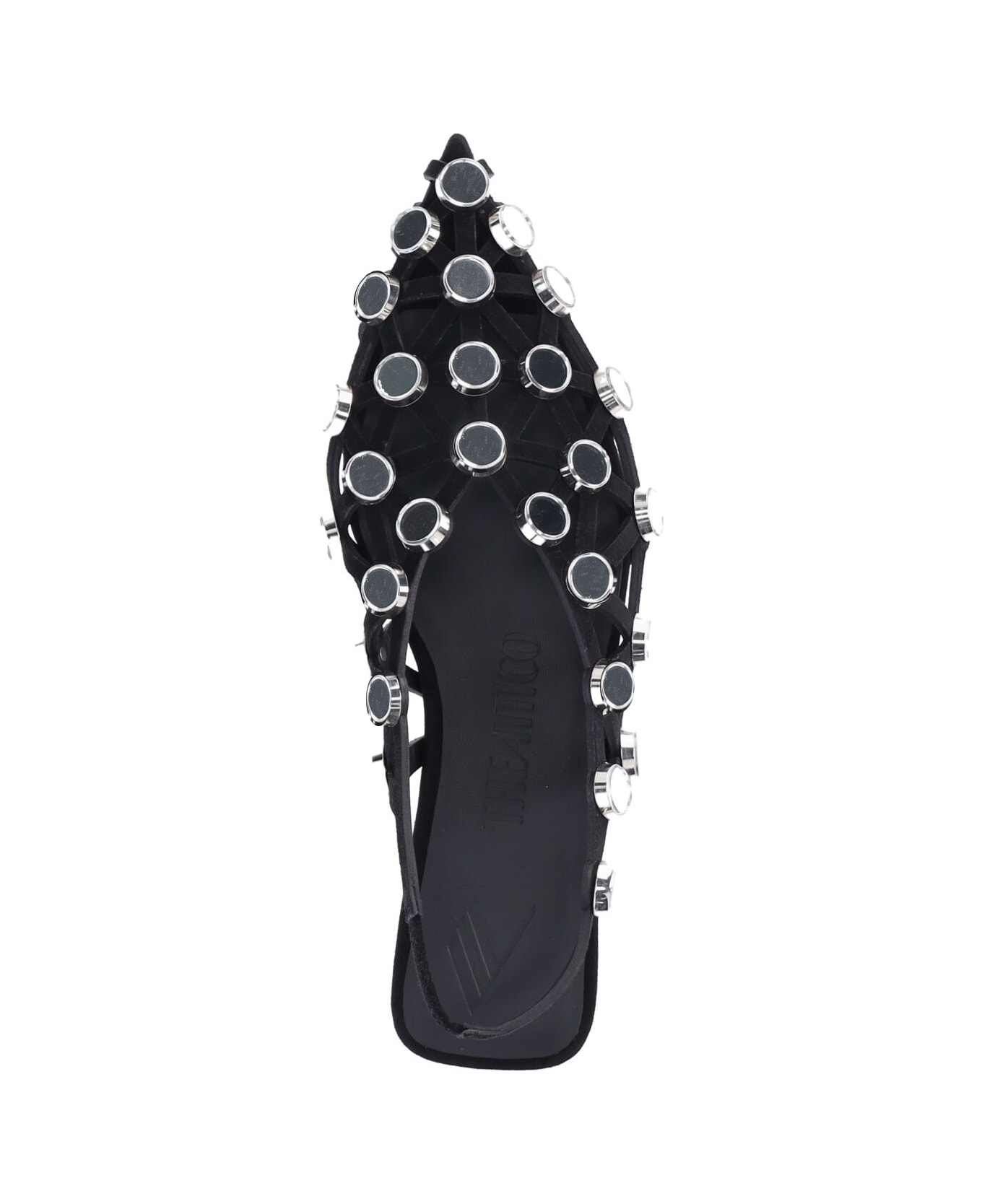 The Attico Grid Ballerinas - Black
