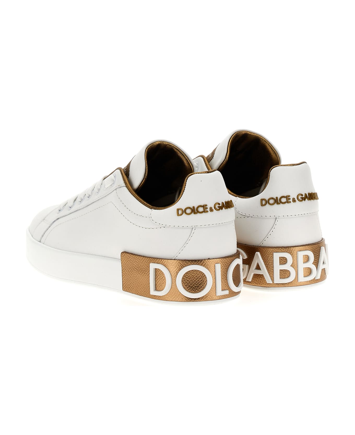 Dolce & Gabbana 'portofino' Sneakers - POWDER GOLD