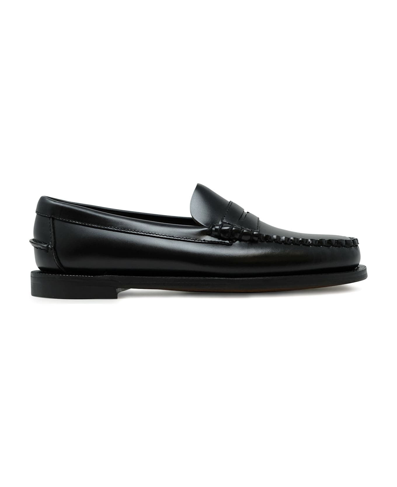 Sebago Dan Black Leather Loafers - BLACK