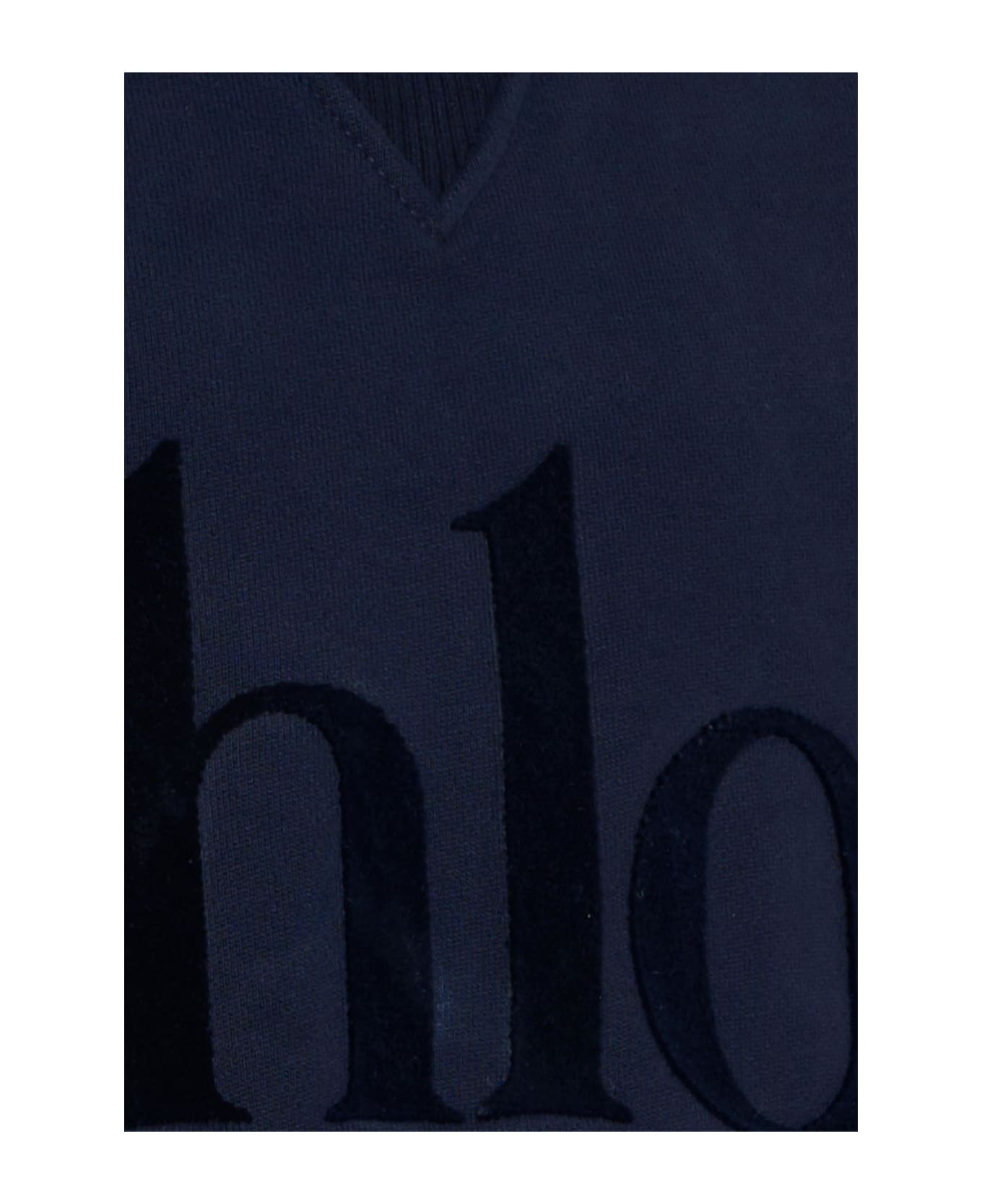 Chloé Blue Dress For Girl With Logo - Blue