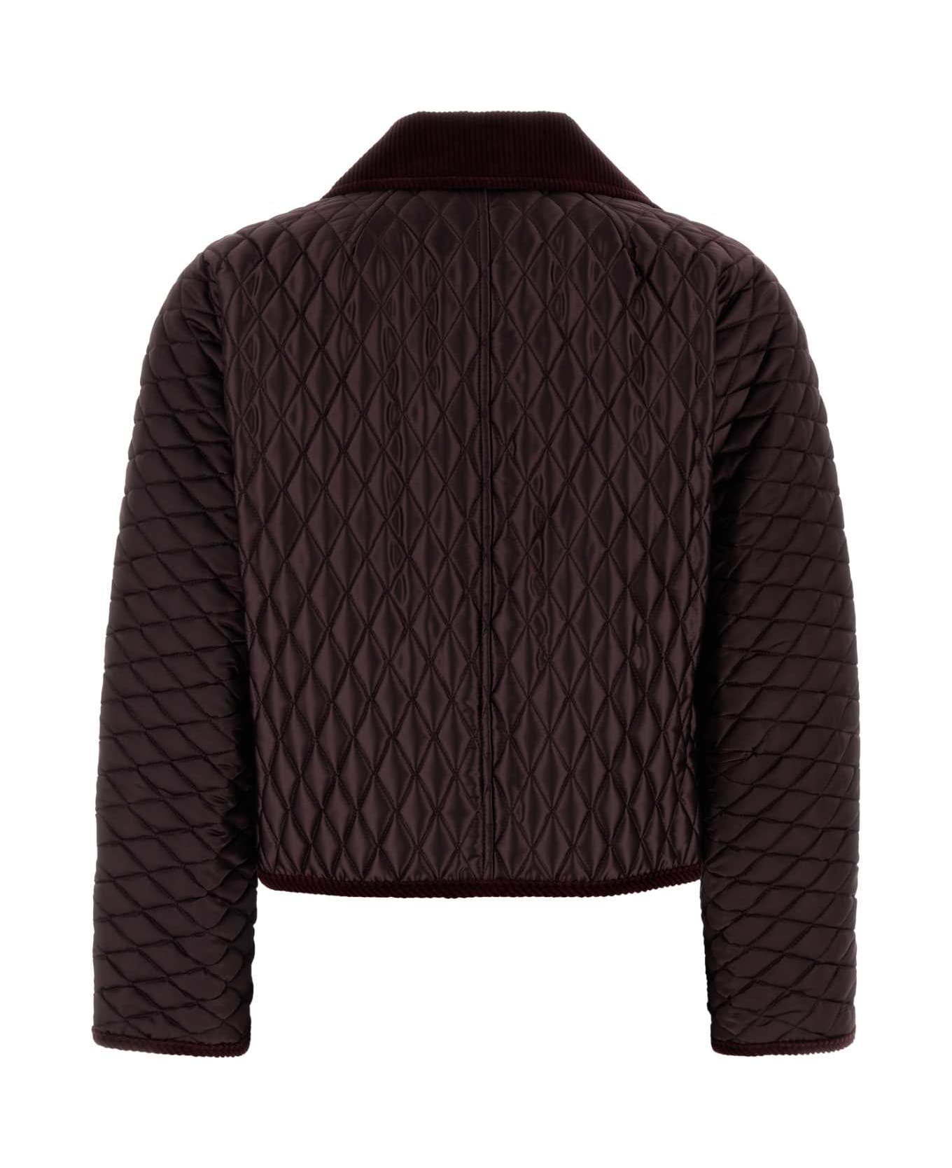 Burberry Purple Nylon Jacket - MAHOGANY