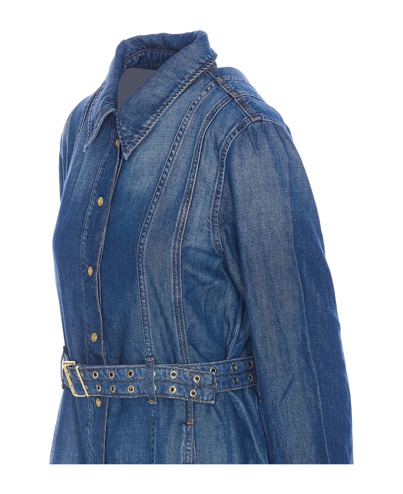 Ganni Denim Maxi Dress - Blue