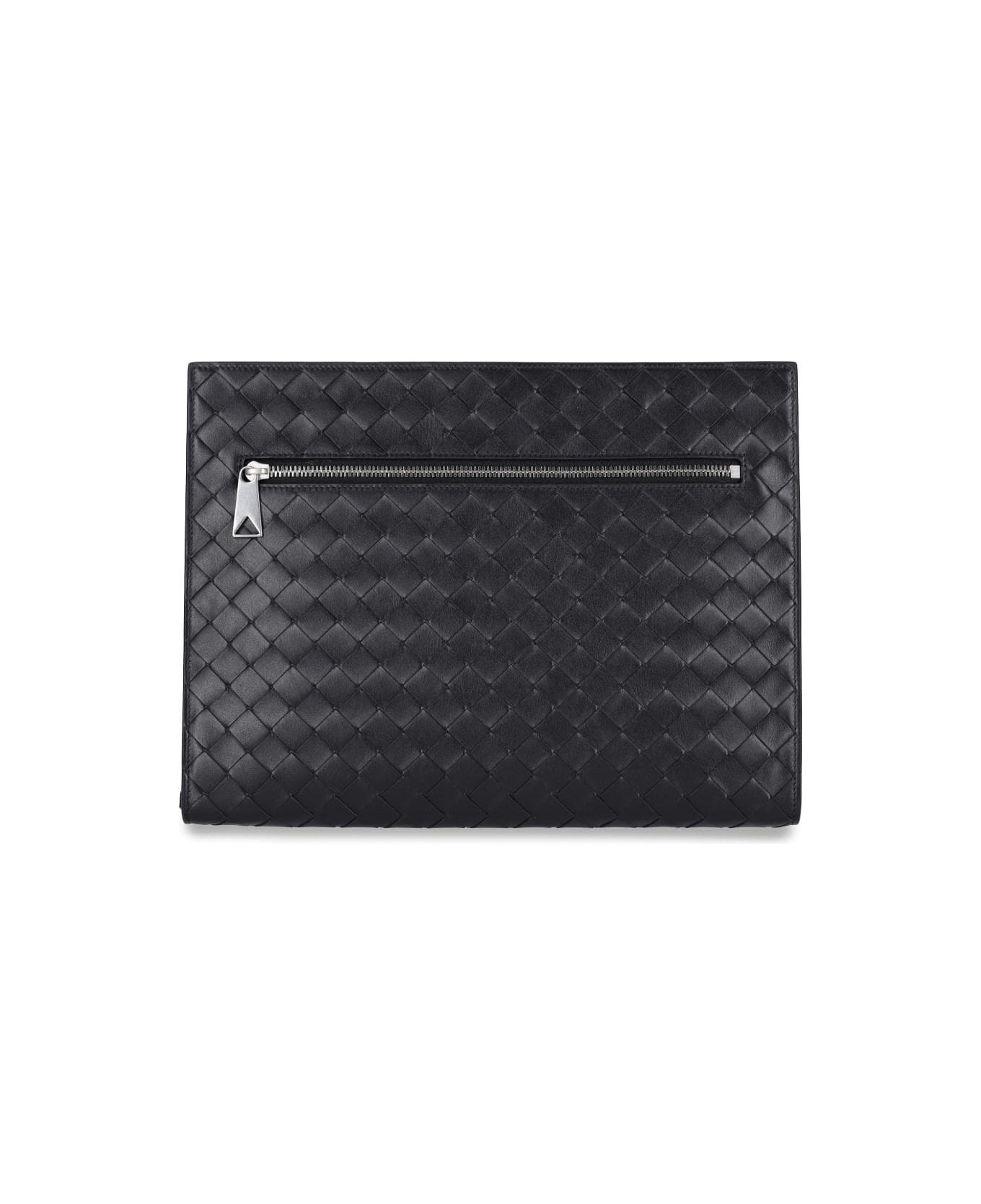 Bottega Veneta Intrecciato Medium Briefcase - Black