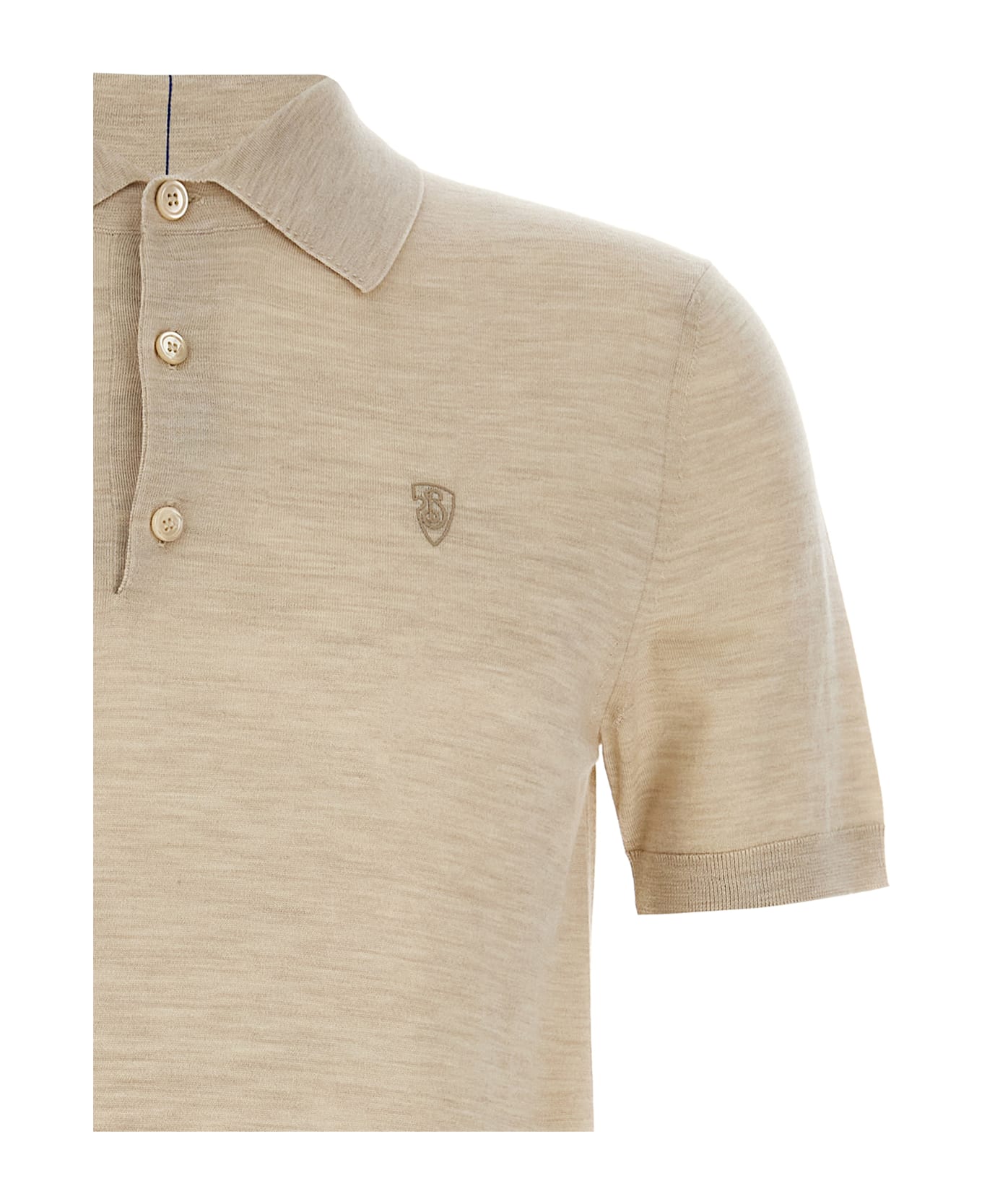 Burberry Wool Polo Shirt - Beige