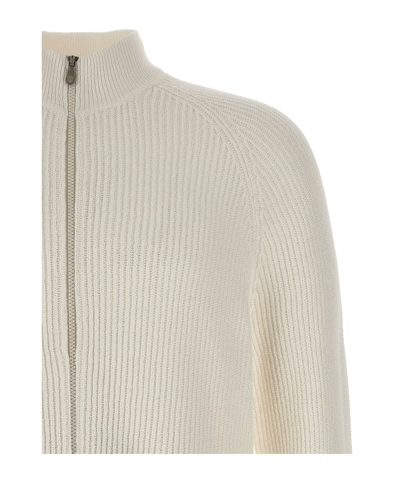 Brunello Cucinelli Zip Sweater - White カーディガン
