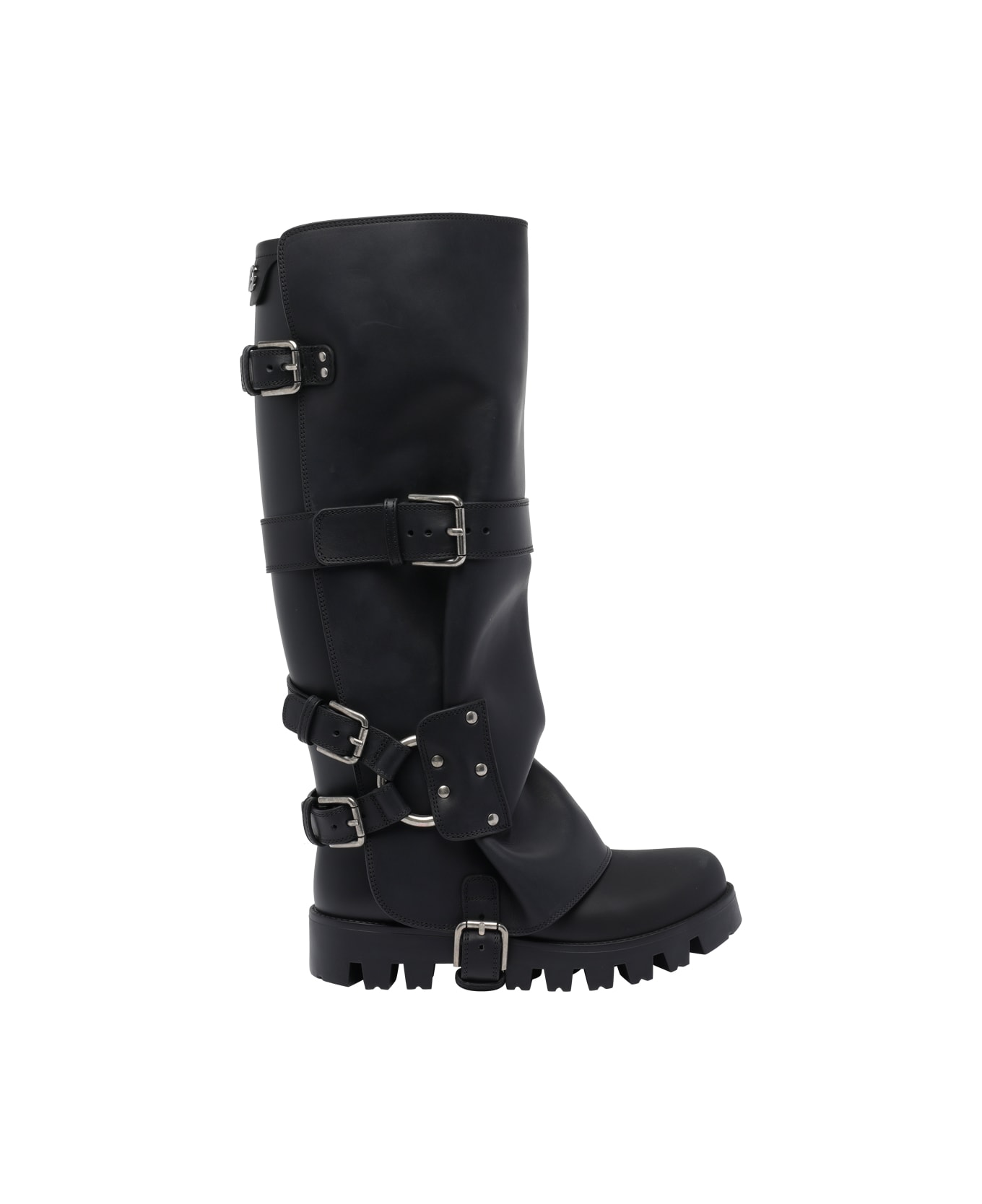 Dolce 
Gabbana Buckle Boots - Black