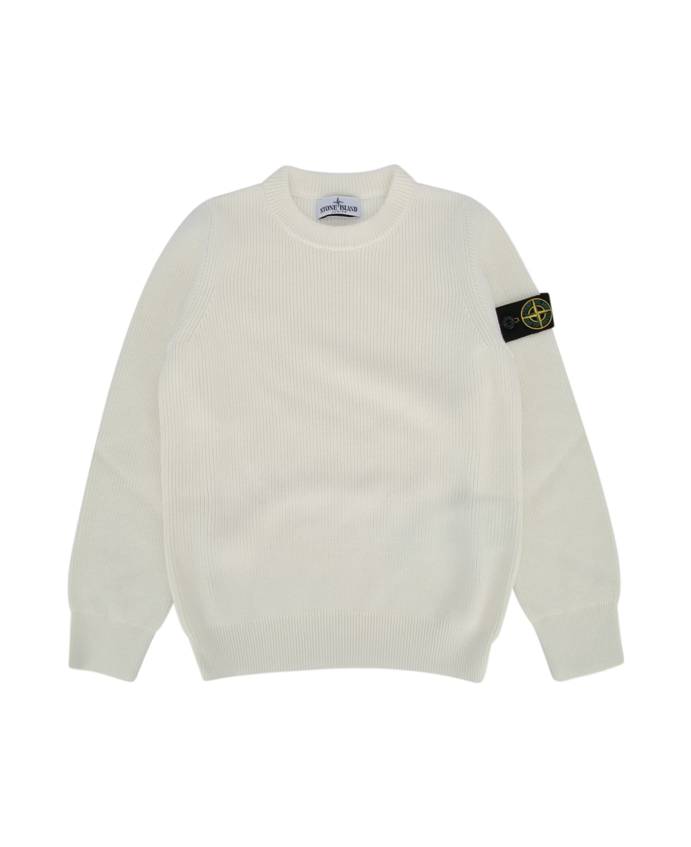 Stone Island Junior Crew Neck - WHITE
