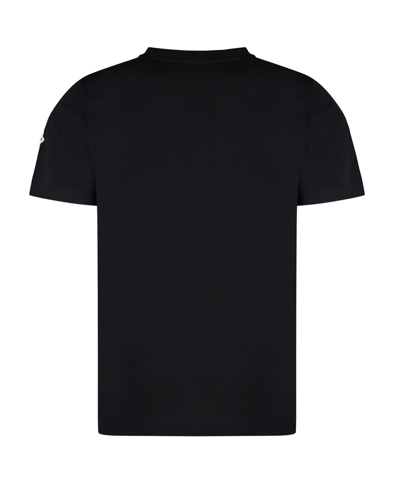 Moncler Logo Cotton T-shirt - Black