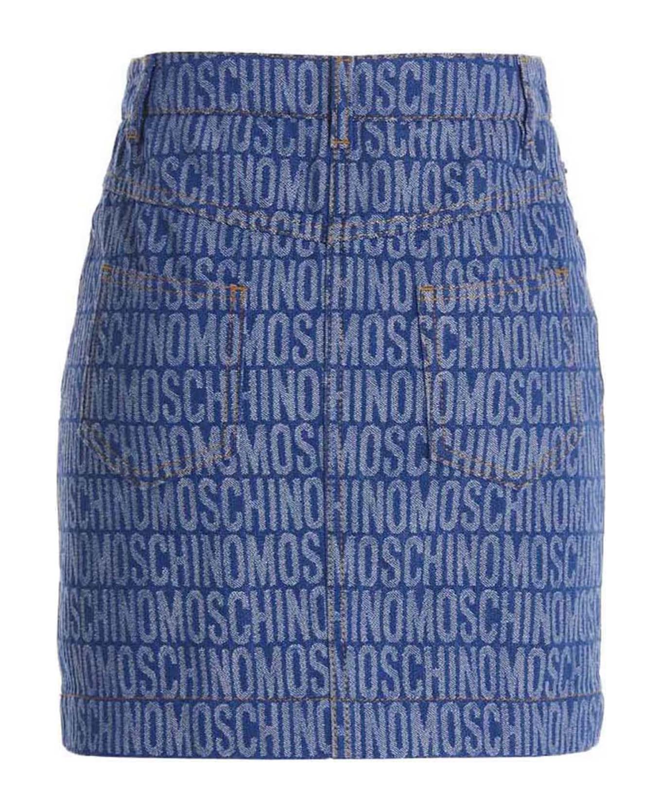 Moschino 'monogram' Miniskirt - Blue
