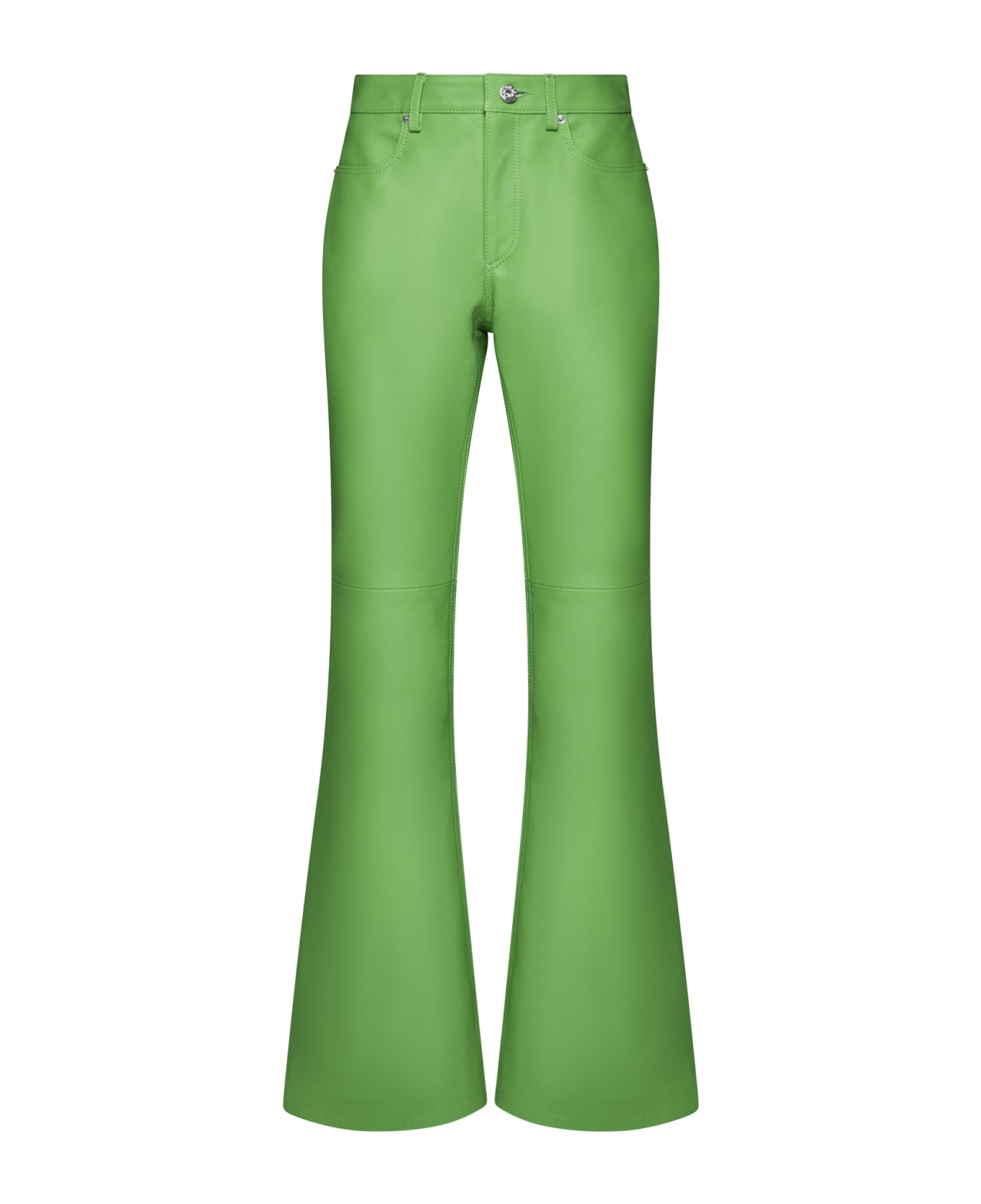 J.W. Anderson High-waisted Leather Bootcut Trousers - Green
