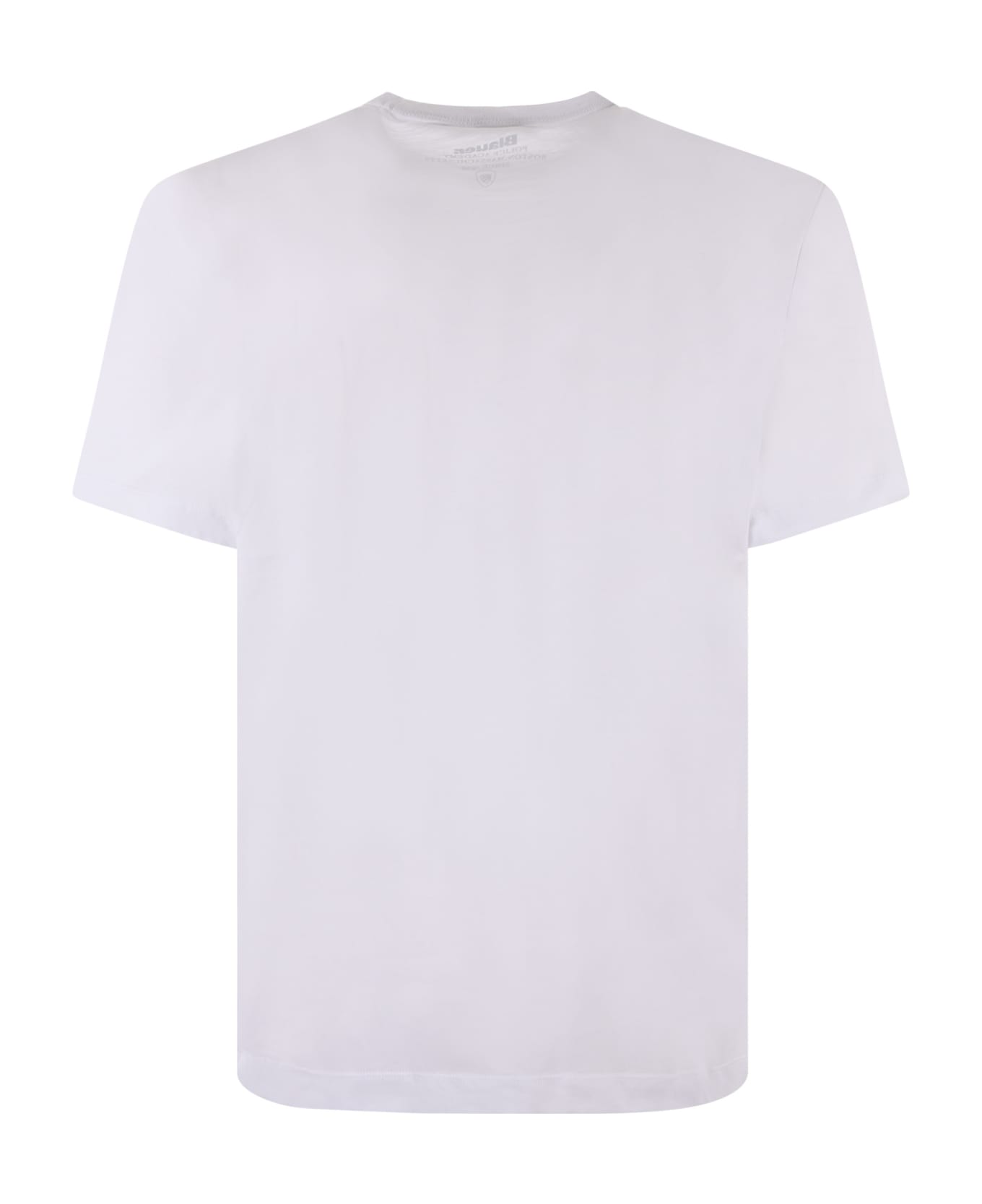 Blauer T-shirt - Bianco