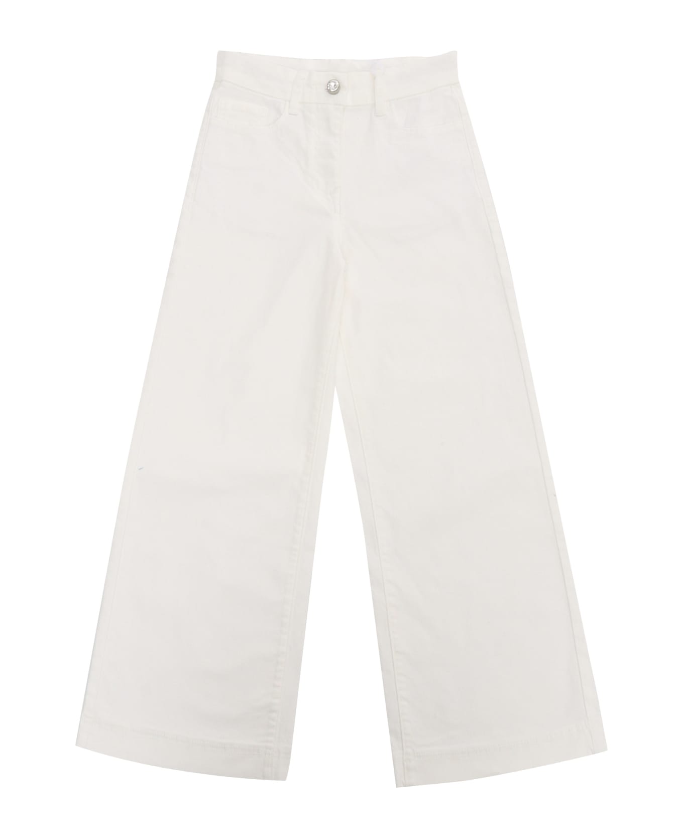 Monnalisa White Cocktail Jeans - WHITE