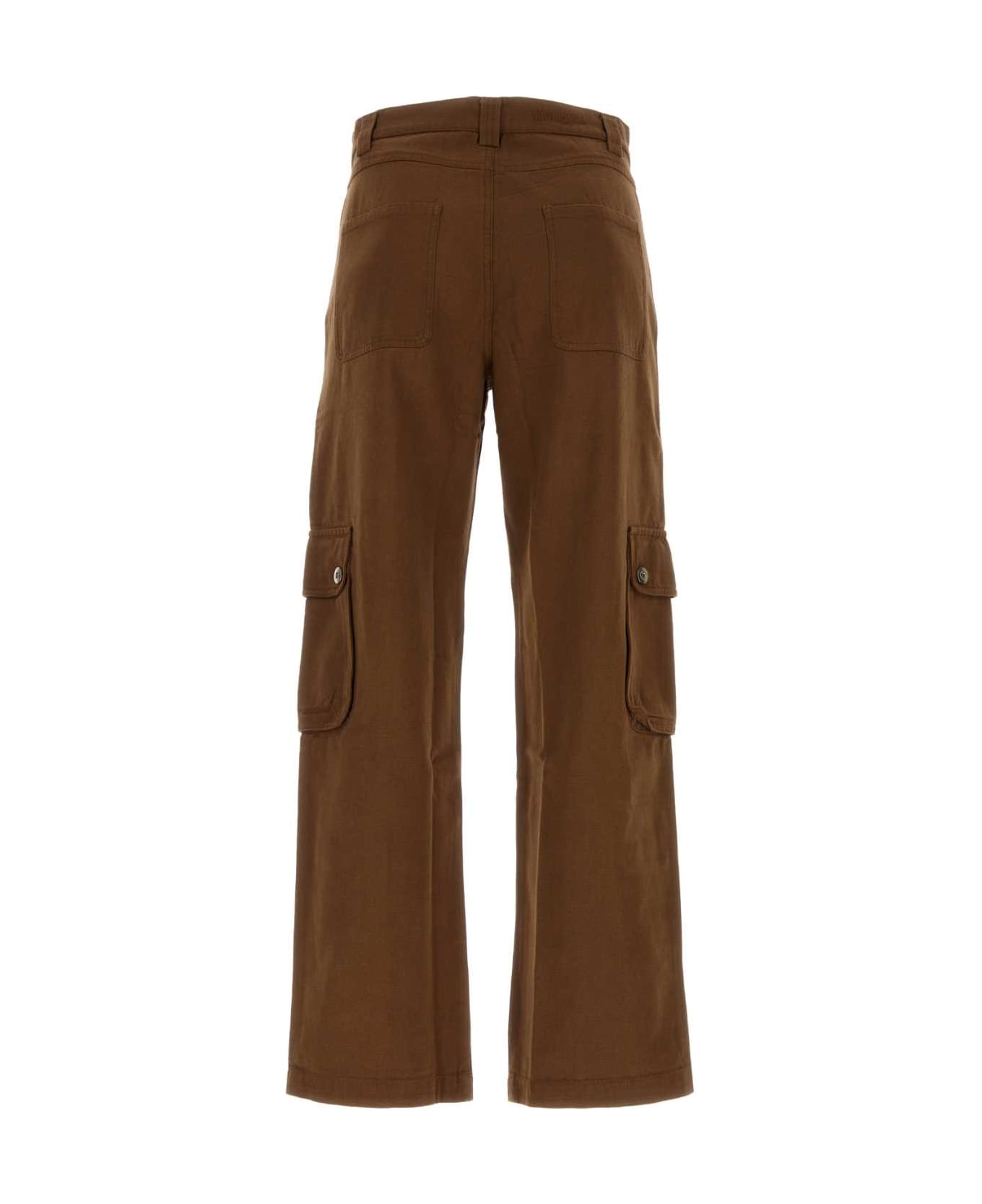 Gimaguas Brown Cotton Morris Cargo Pants - BROWN