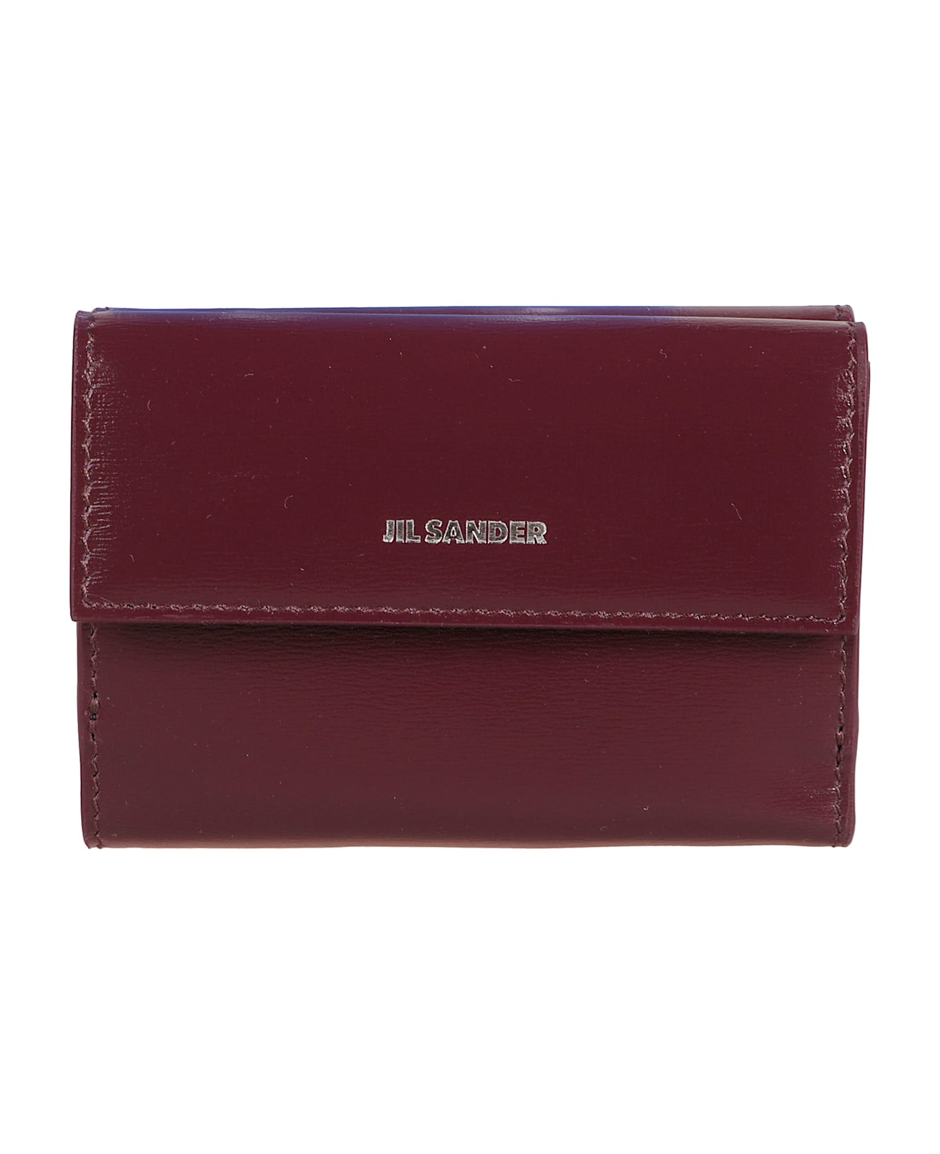 Jil Sander Leather Logo Wallet - Red