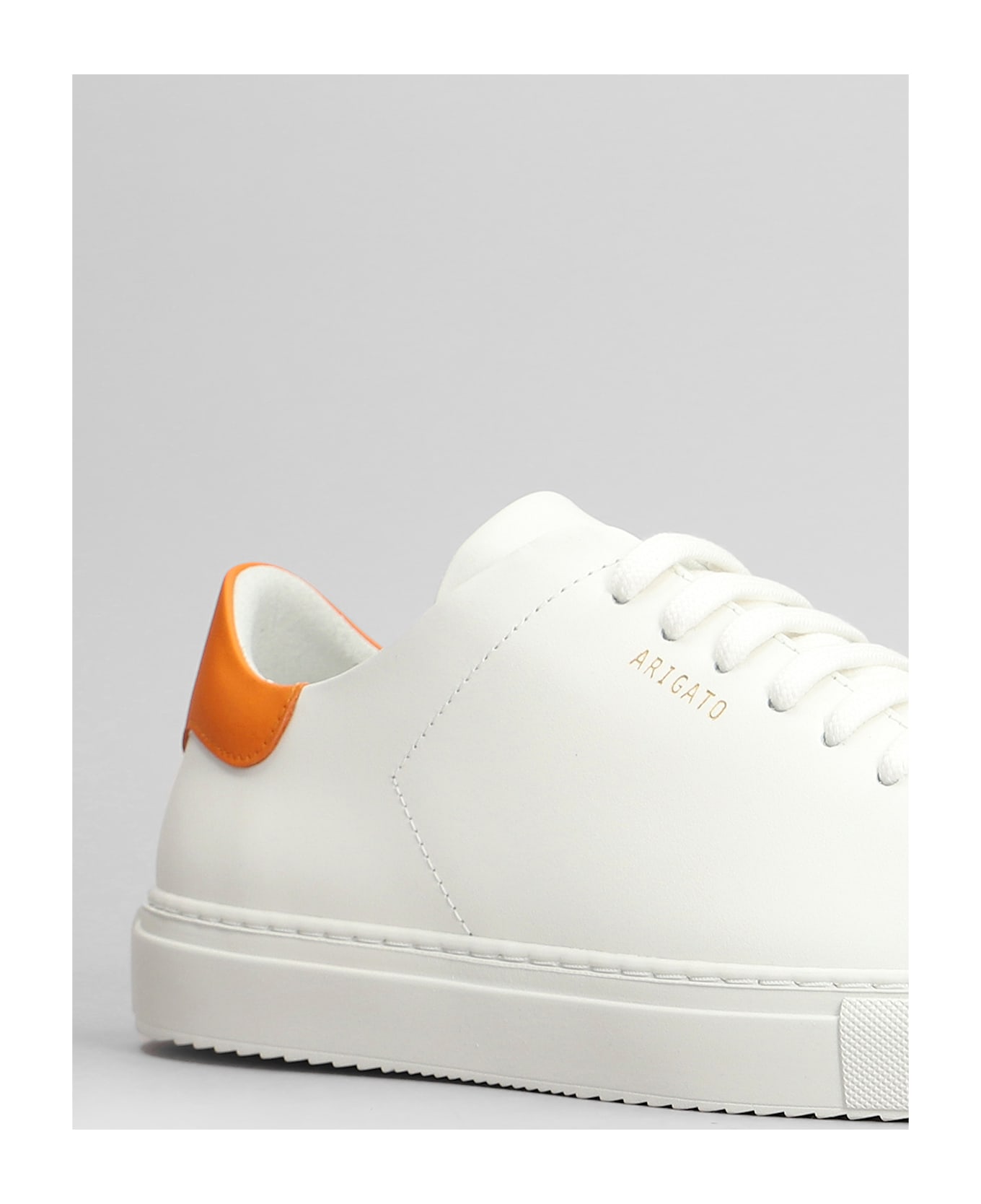 Axel Arigato Clean 90 Sneakers In White Leather - WHITEORANGE