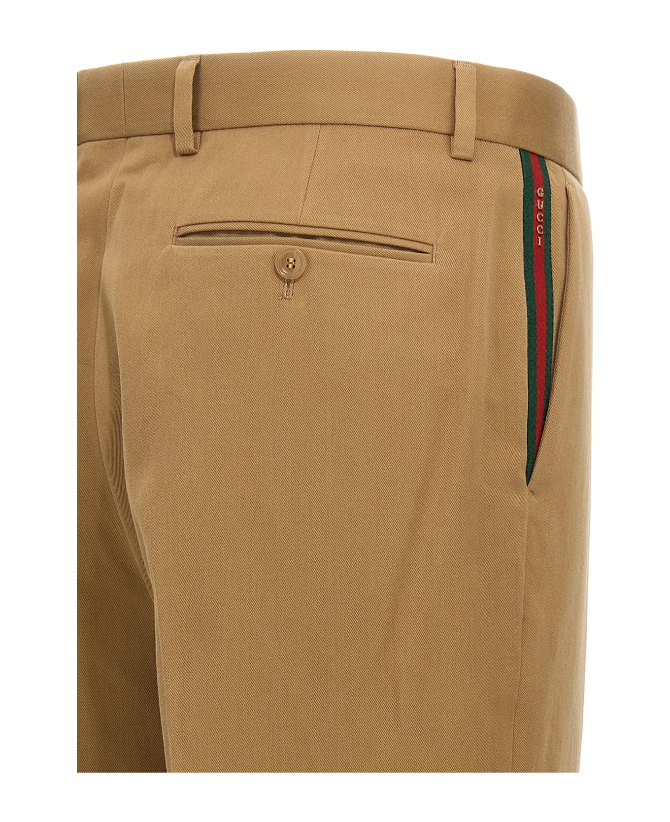 Gucci 'nastro Web' Pants - Beige