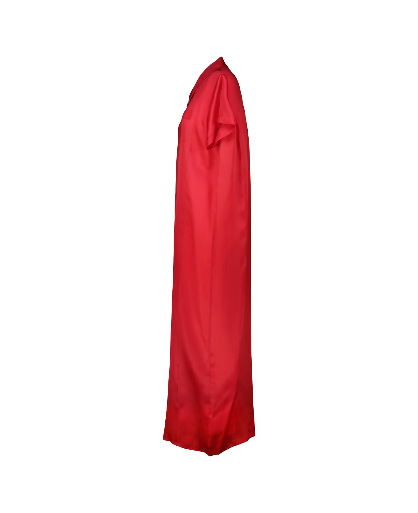 Khaite Effy Shirtdress In Organza - Raspberry