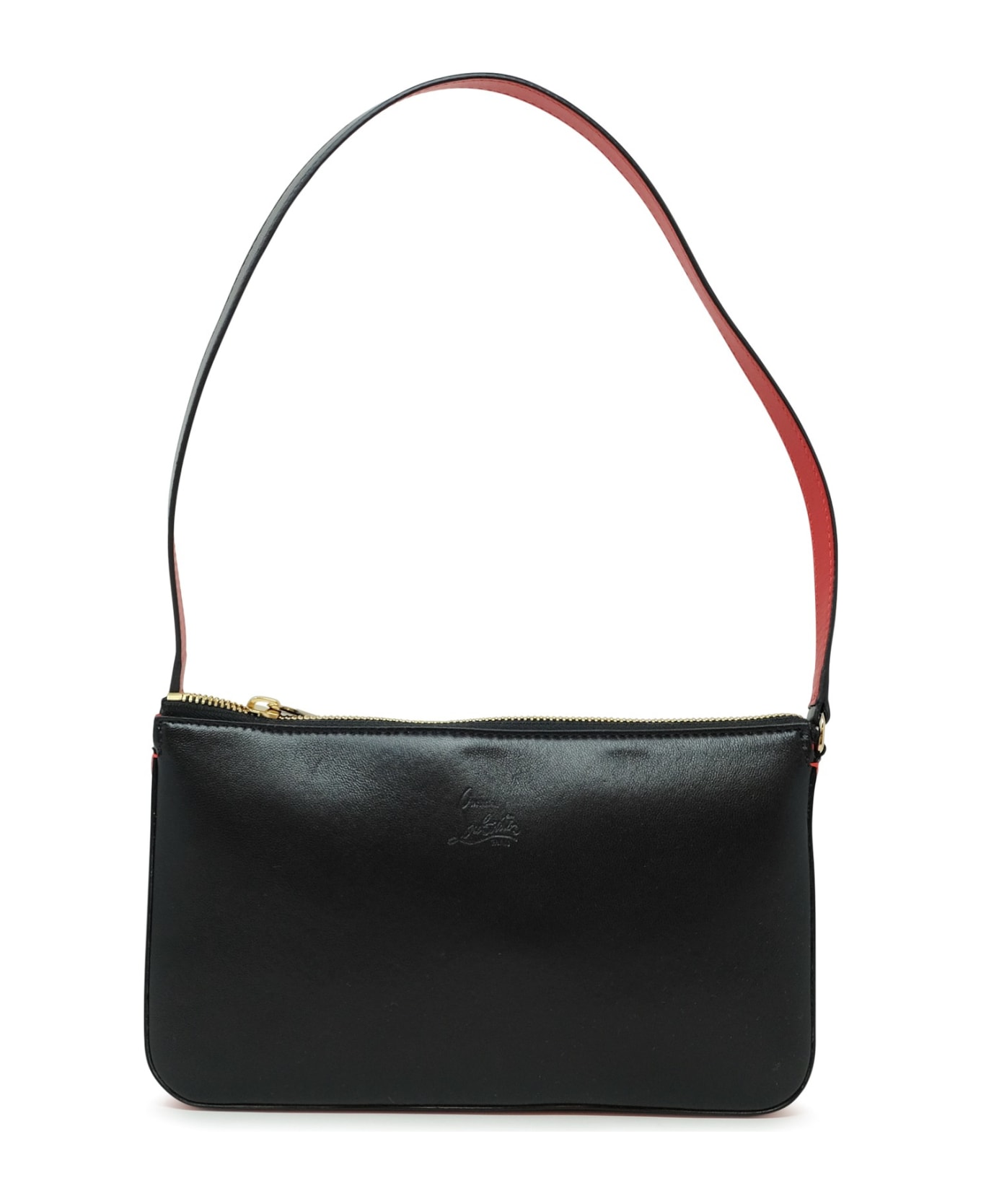 Christian Louboutin Black Leather Loubila Shoulder Bag - BLACK