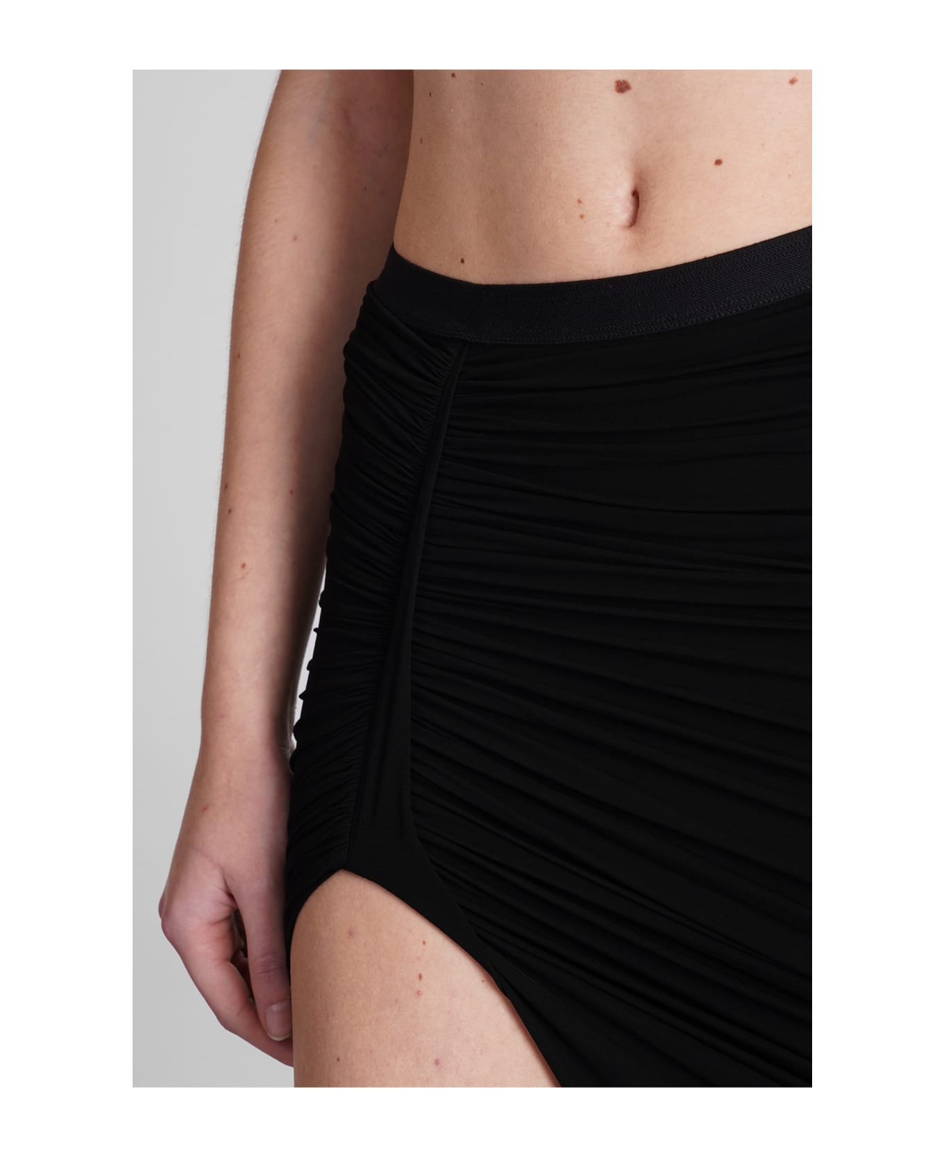 Rick Owens Edfu Skirt In Black Polyamide Polyester - black