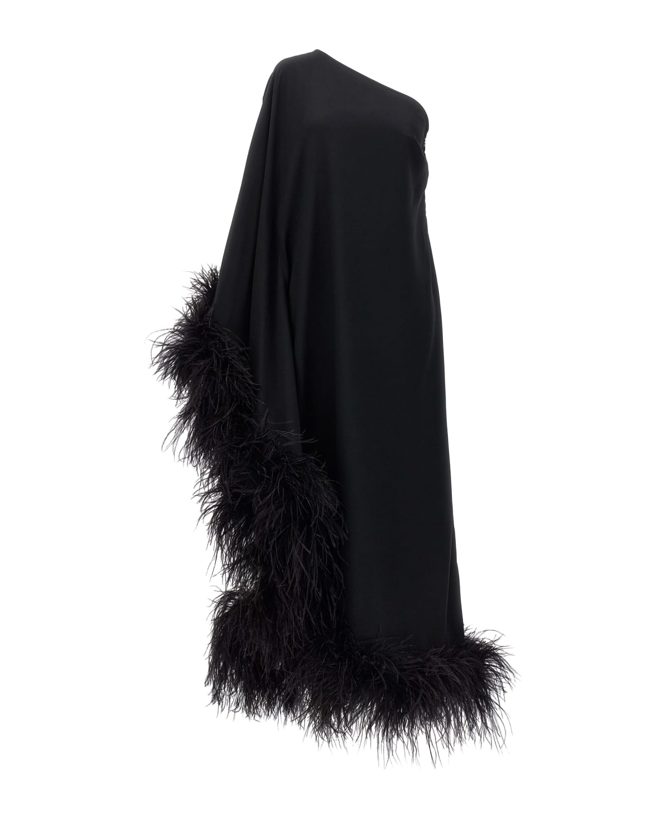 Taller Marmo Feathered Ubud Dress - NERO