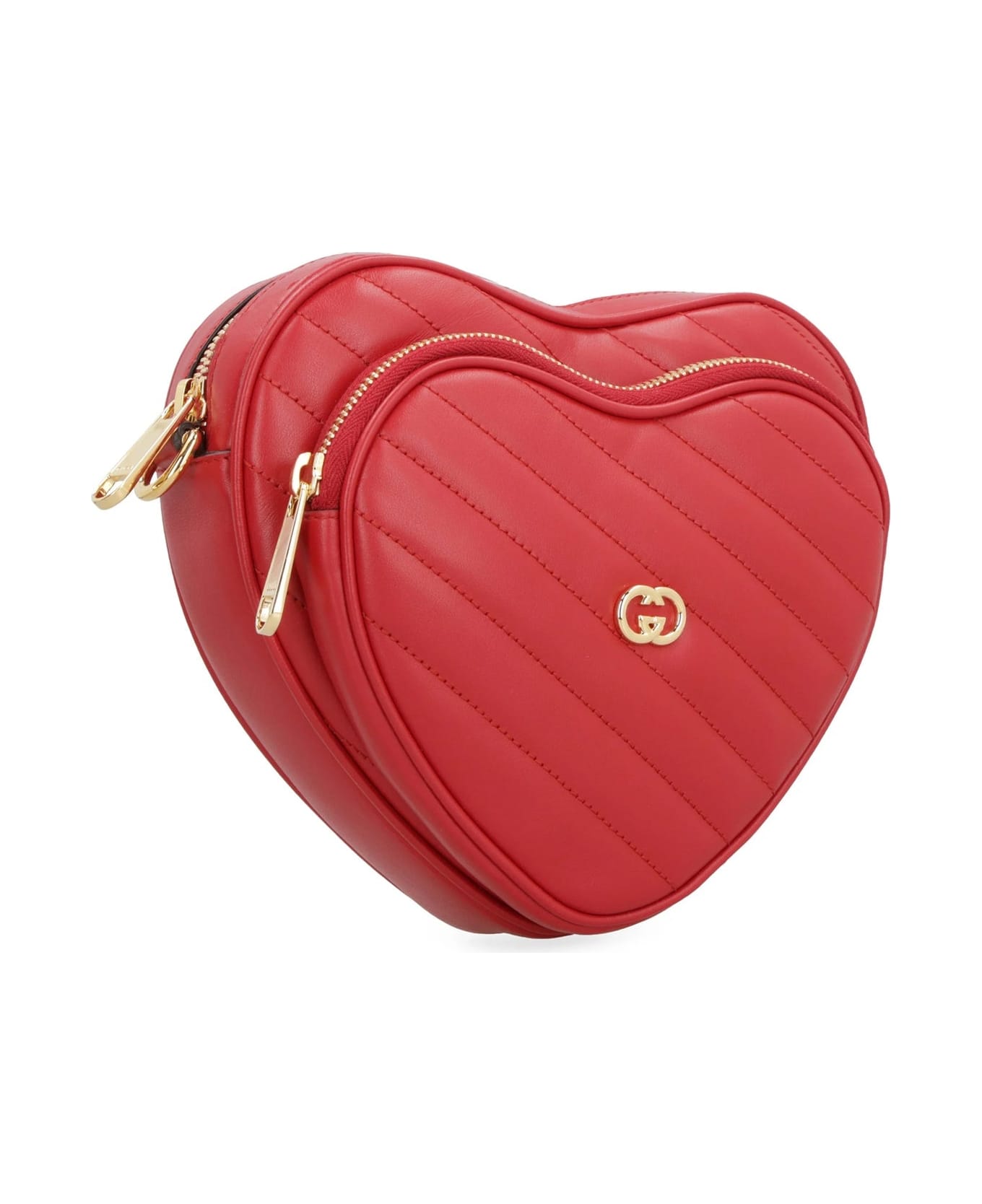 Gucci Heart Shoulder Bag - Red