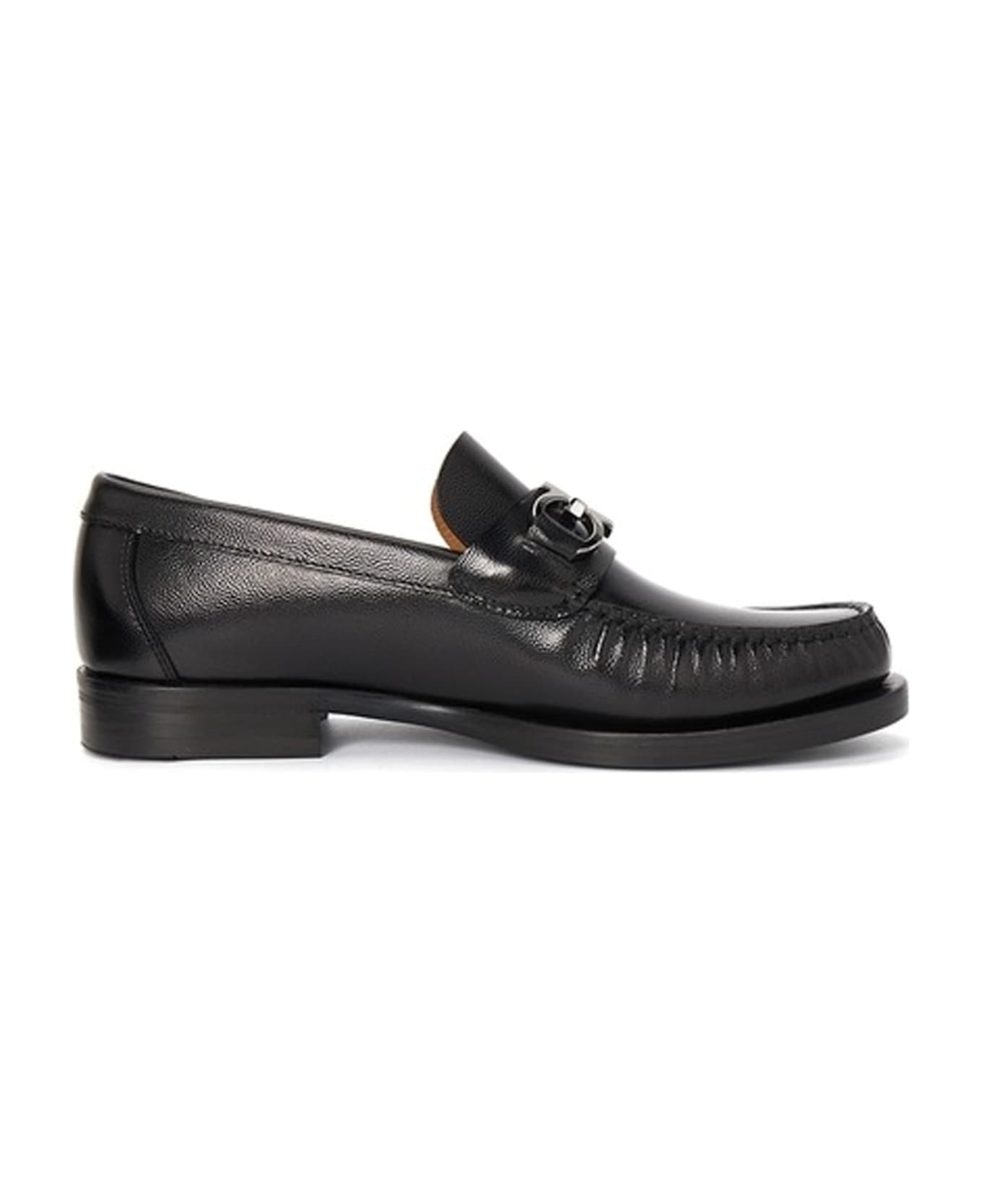 Ferragamo Fort Leather Loafers - Black
