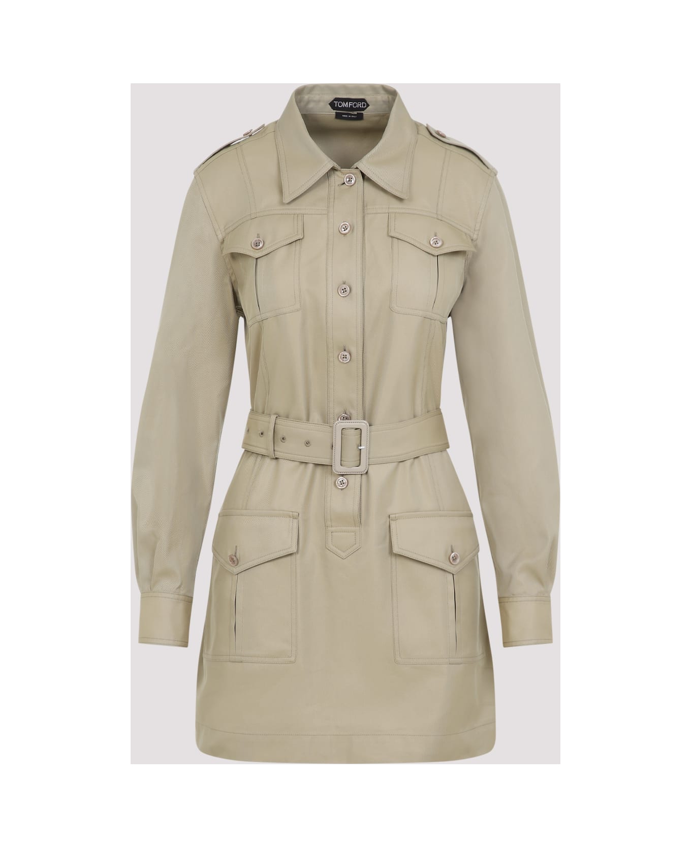 Tom Ford Safari Mini Dress - Pale Sage