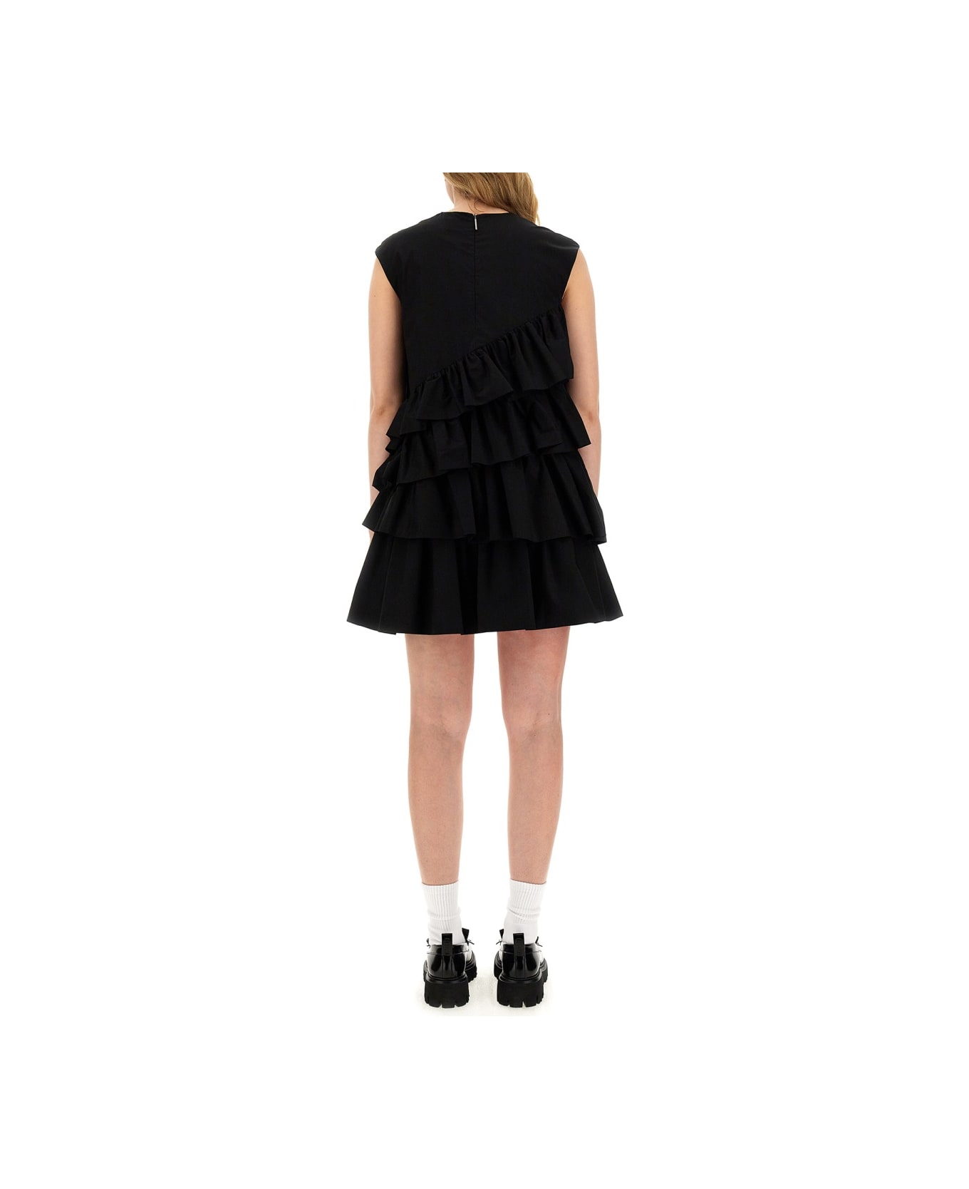 MSGM Dress With Ruffles - BLACK ワンピース＆ドレス