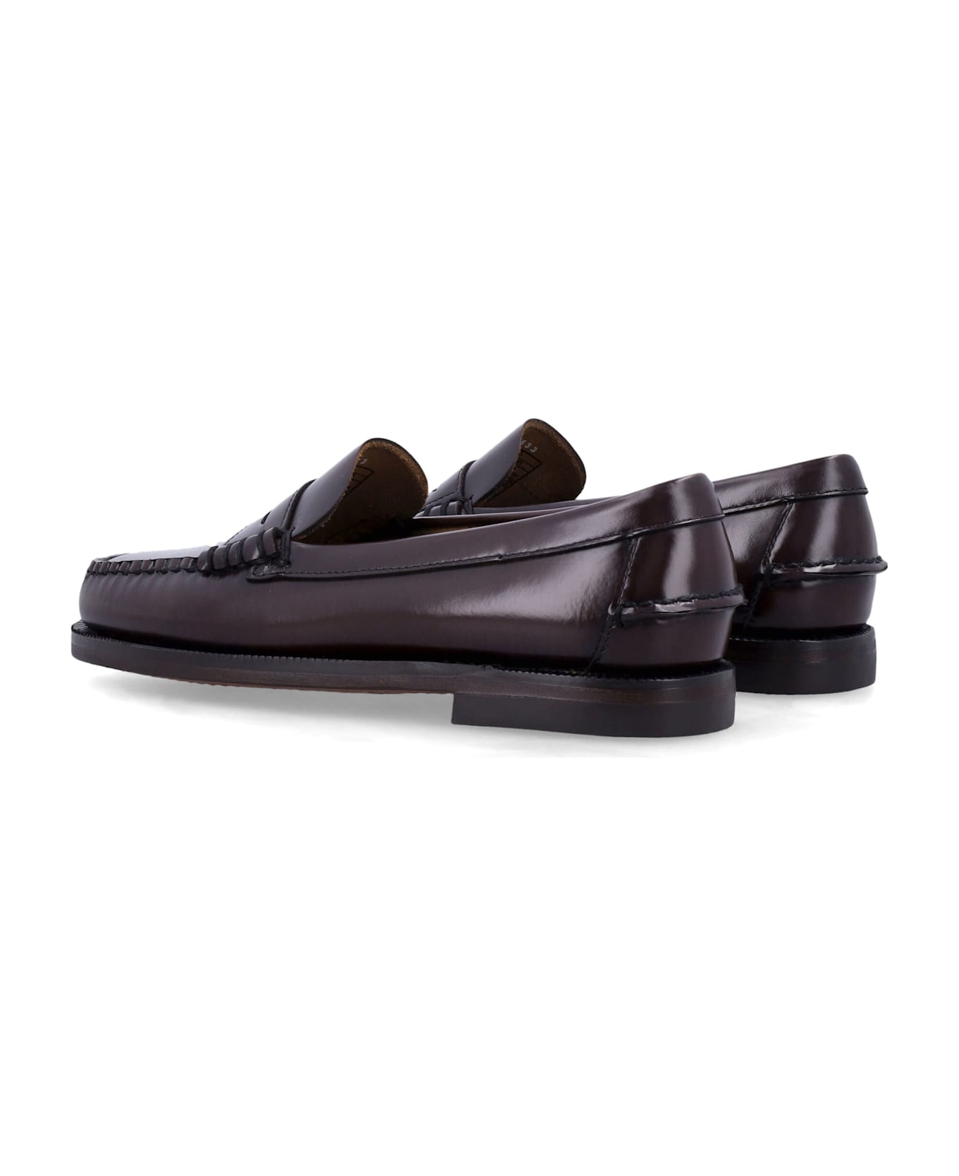Sebago Classic Dan Brushed Leather Loafers - BROWN BURGUNDY