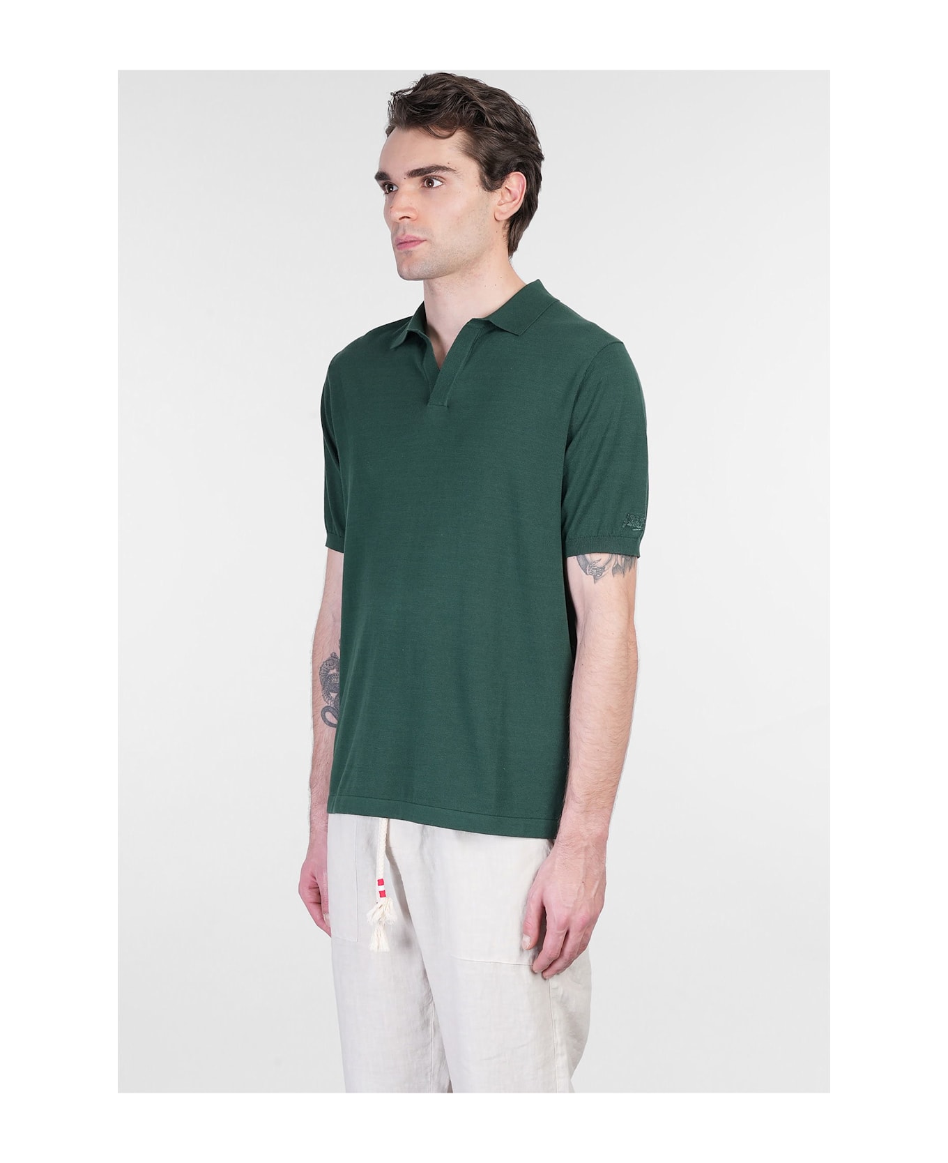 MC2 Saint Barth Solan Polo In Green Cotton - green