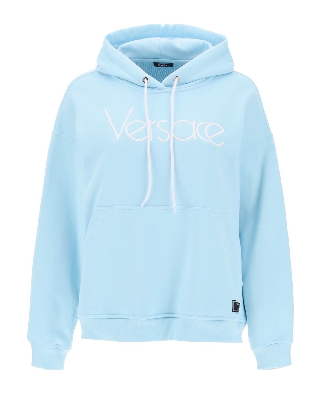 Versace Hoodie With 1978 Re-edition Logo - Pale Blue+bianco フリース