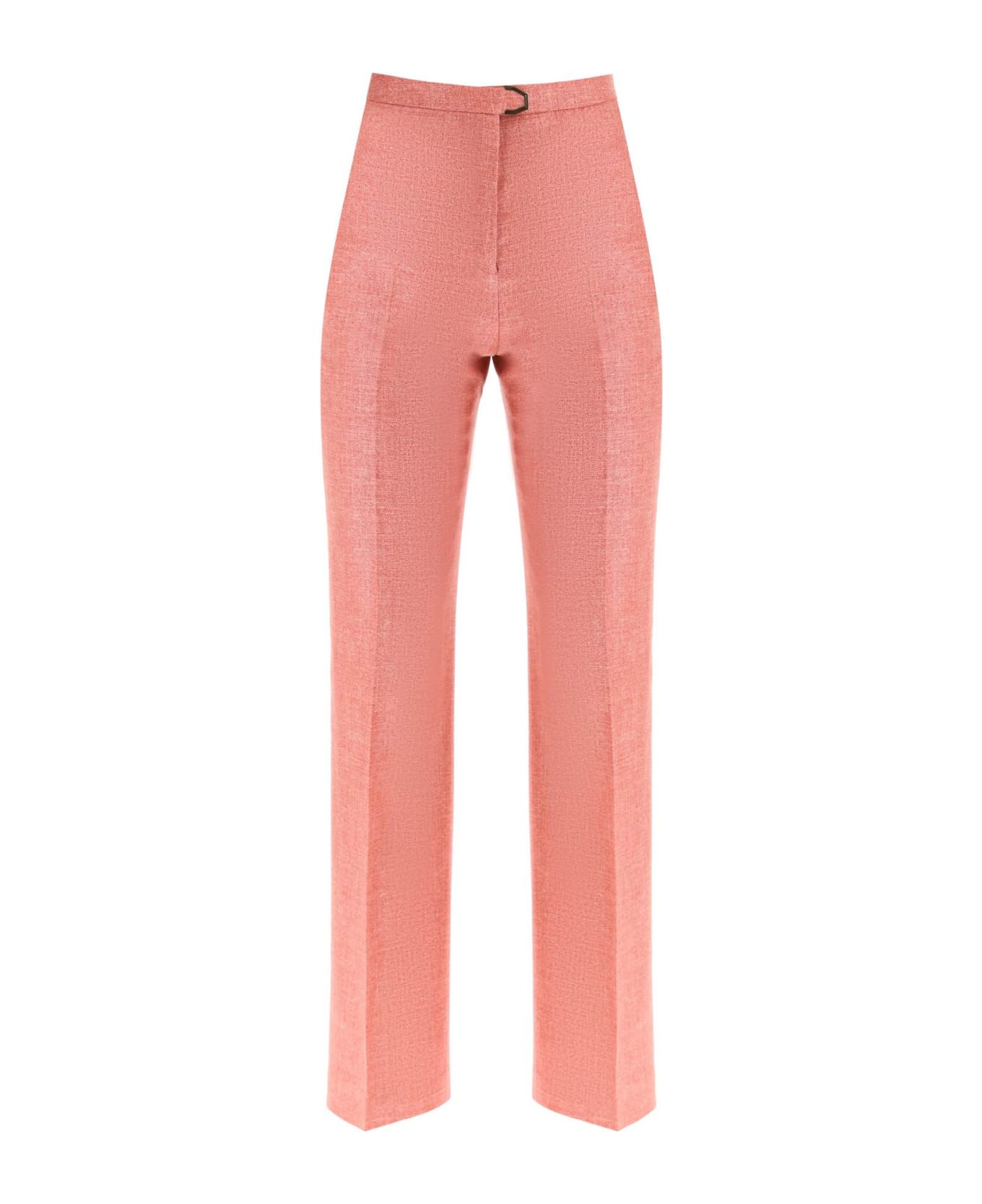 Agnona Silk, Wool And Linen Trousers - ROMEO (Pink)