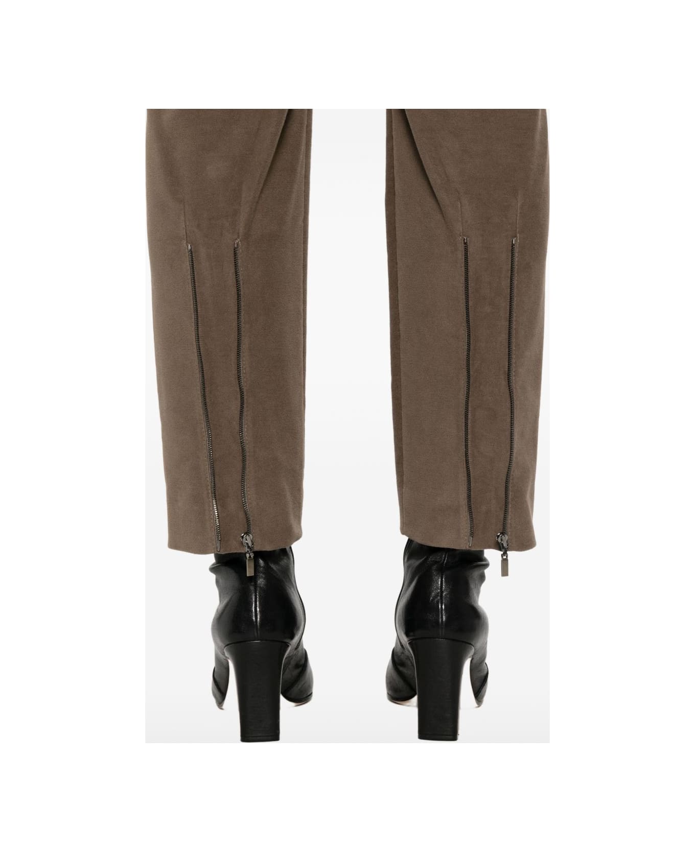 Brunello Cucinelli Zip-front Trousers - Brown