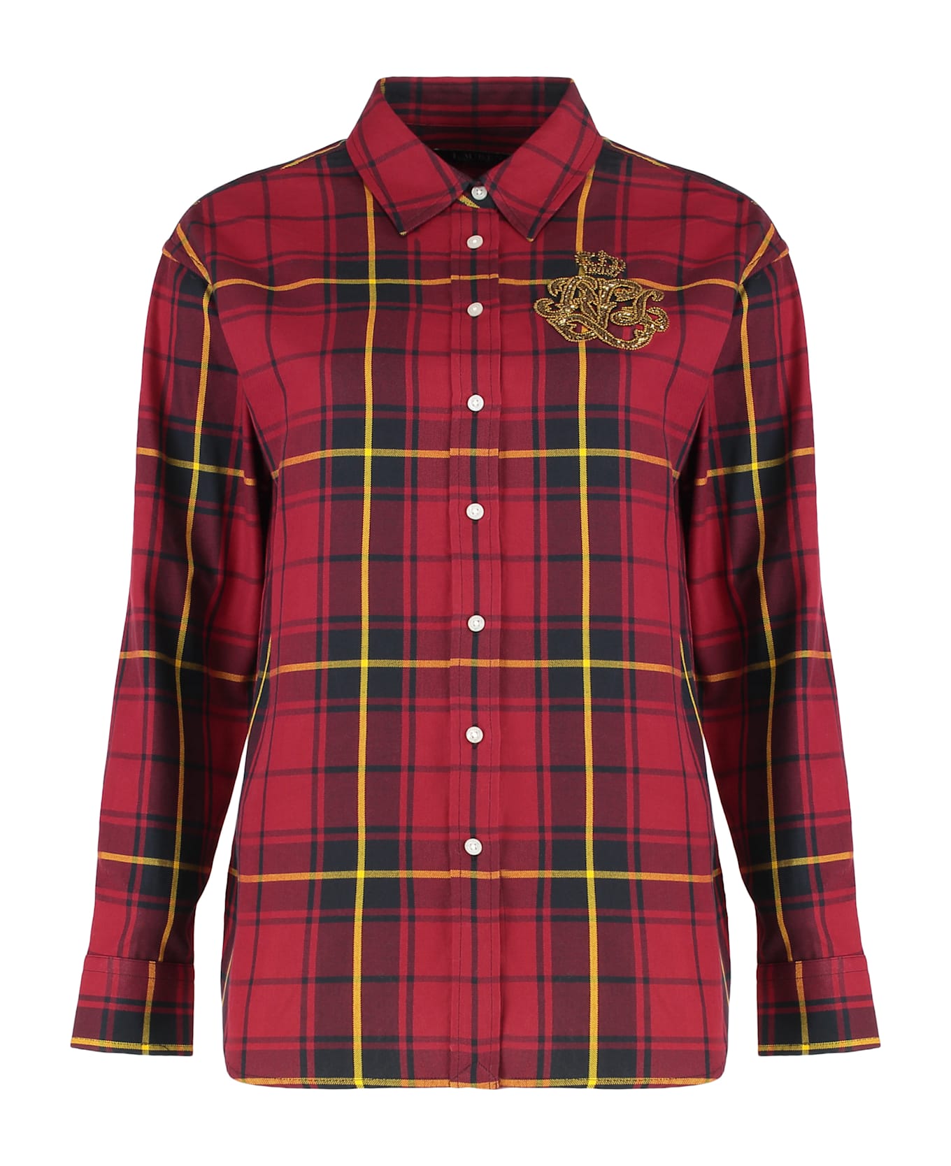 Ralph Lauren Checked Cotton Twill Shirt - red