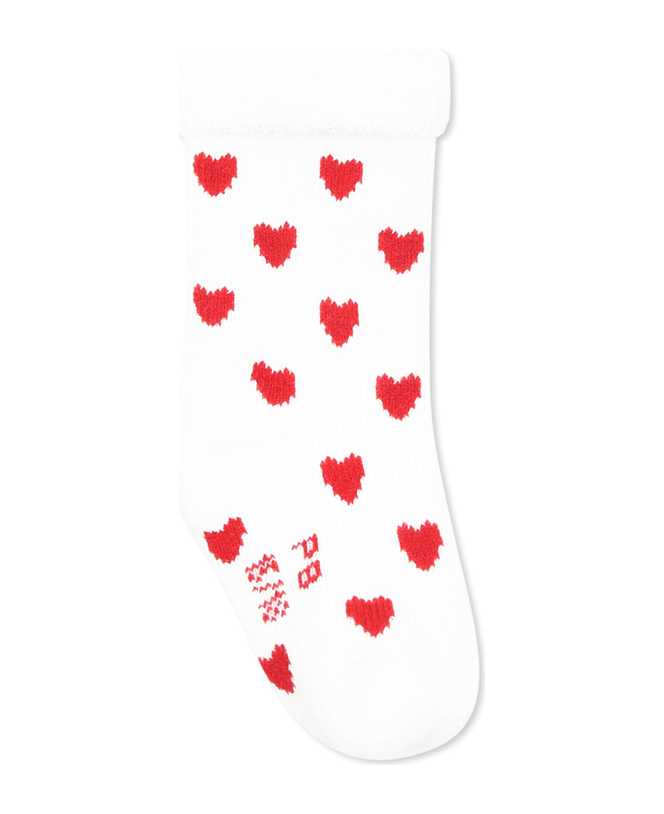 Petit Bateau White Body Set For Babykids With Hearts - White