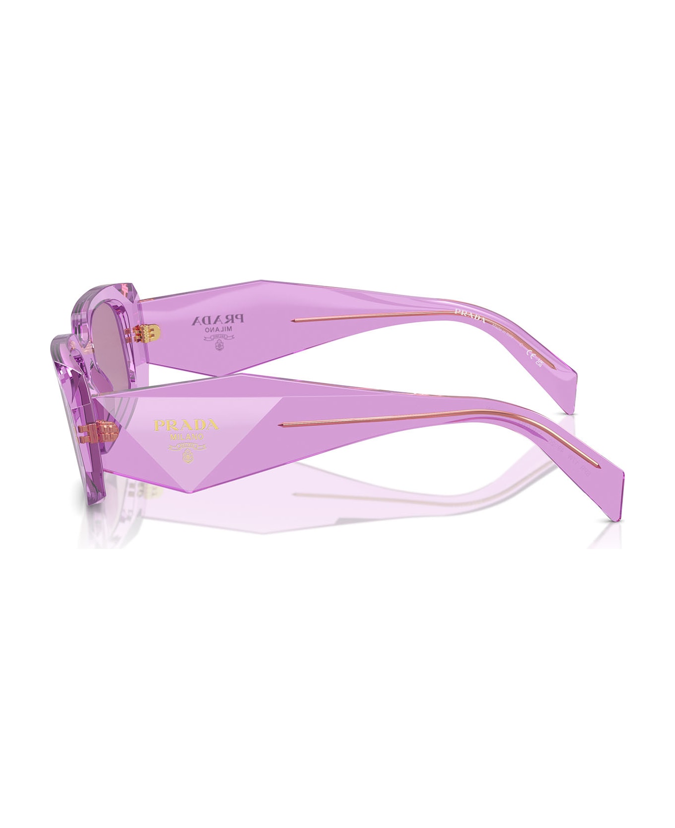 Prada Eyewear Pr 17ws Transparent Amethyst Sunglasses - 13R07Q