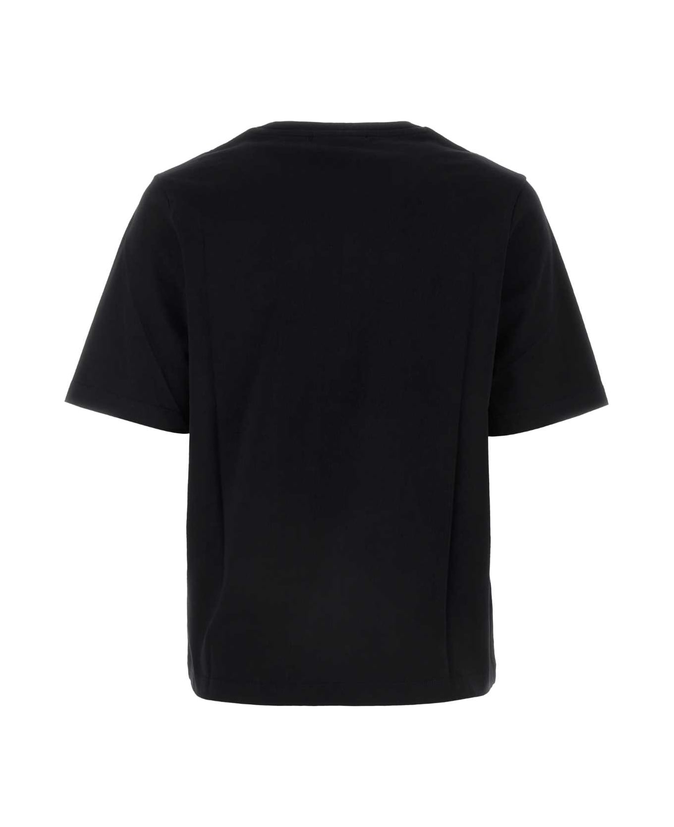 Maison Kitsuné Black Cotton T-shirt - BLACK