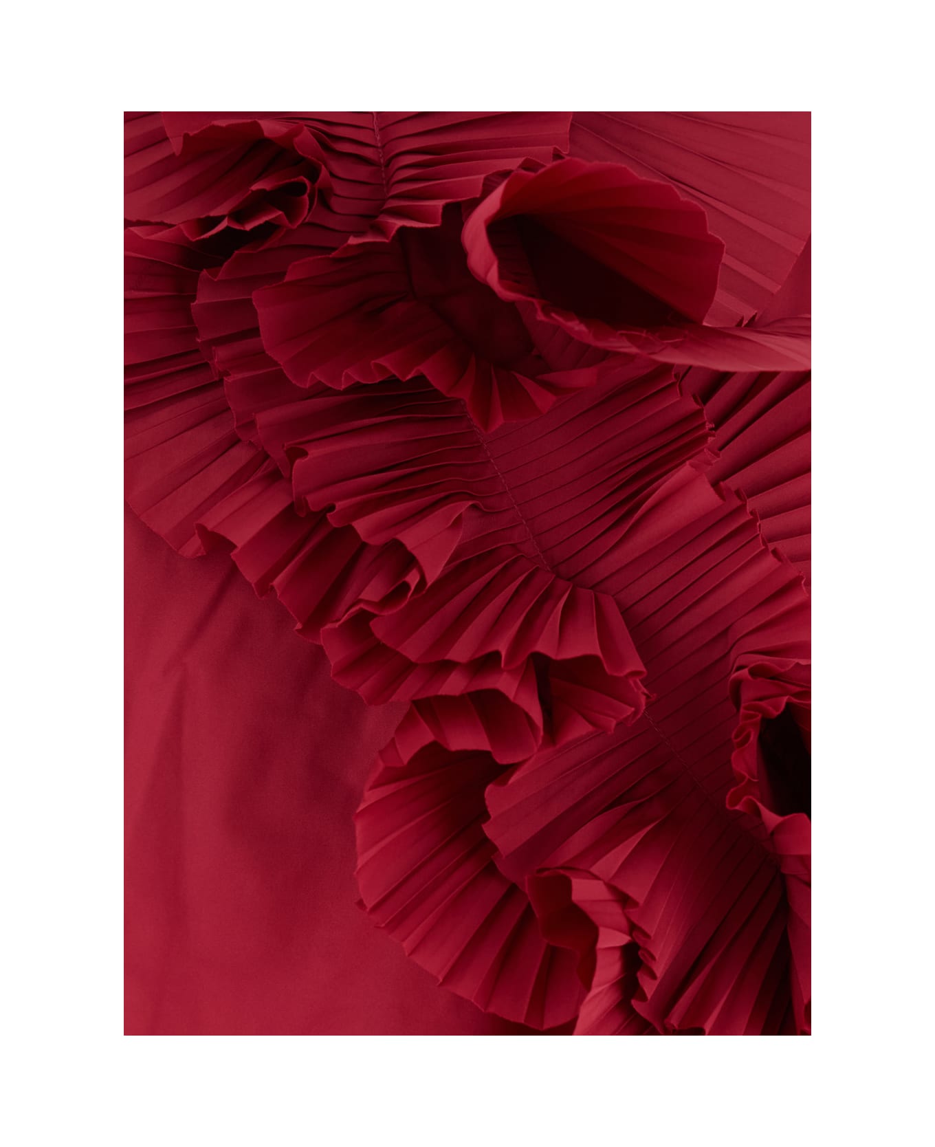Parosh Bordeaux Blouse With Ruffles On The Front In Tech Fabric Women - Bordeaux