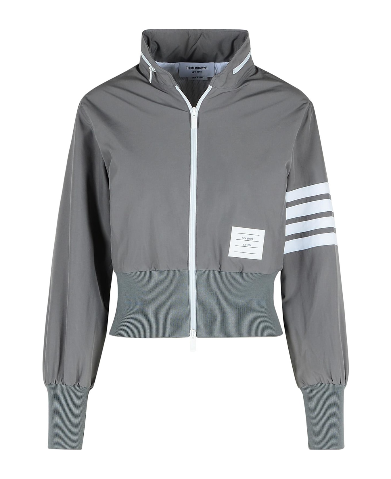 Thom Browne Grey Polyester Jacket - MED GREY